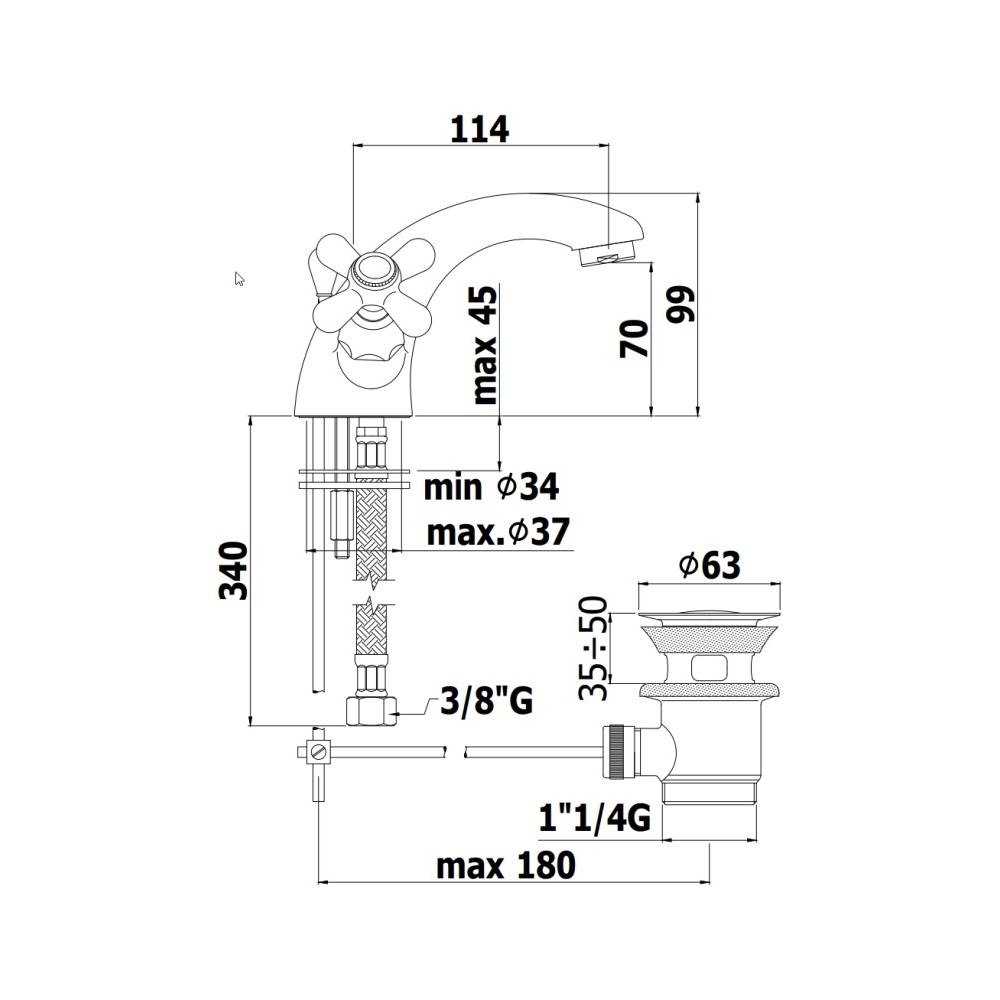  Rubinetto monoforo lavabo serie Iris modello IRV075BR bronzato Paffoni by CeramicStore | Lo specialista del tuo bagno