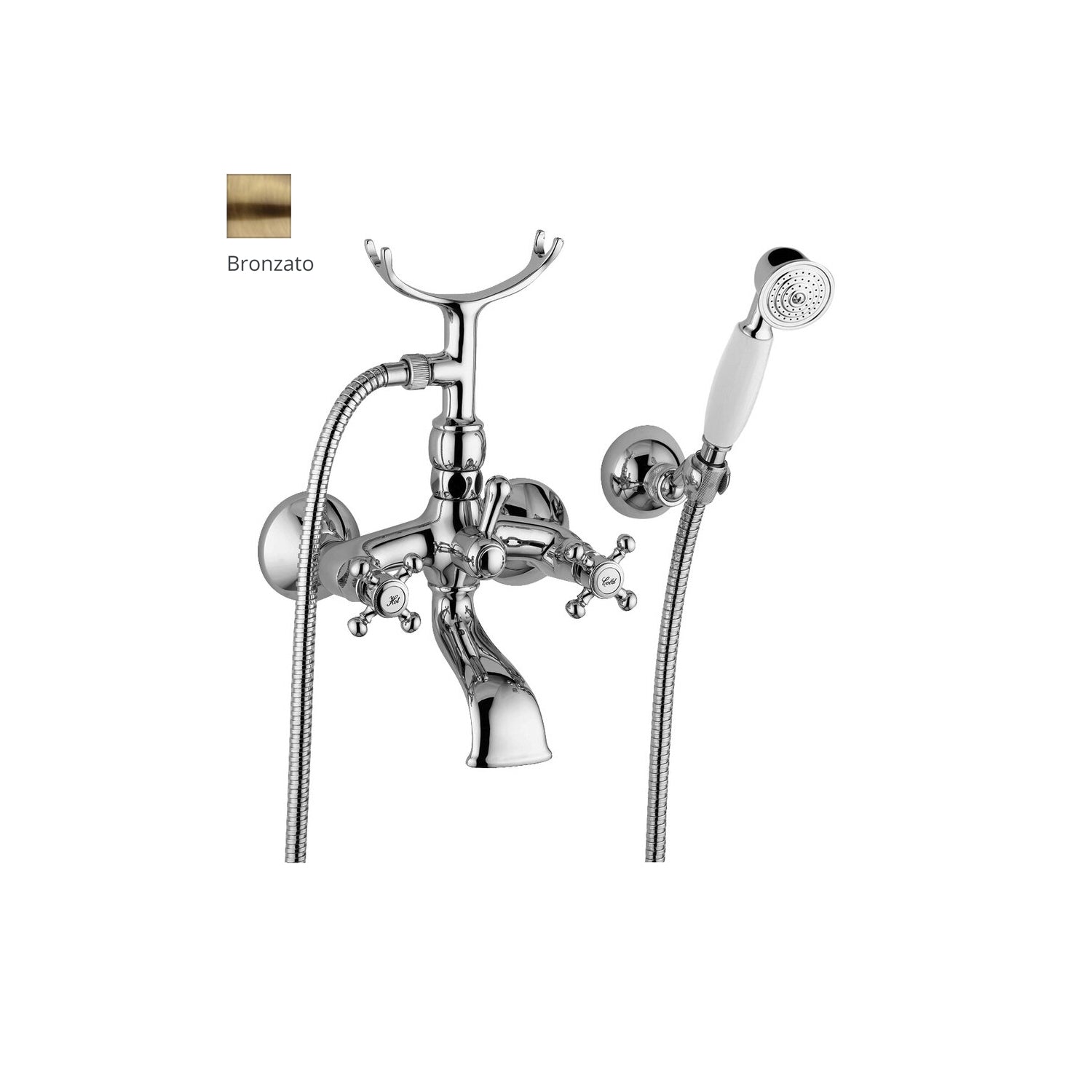 Gruppo vasca/doccia Retrà² con deviatore Paffoni serie Viola - Bronzato by CeramicStore | Lo specialista del tuo bagno