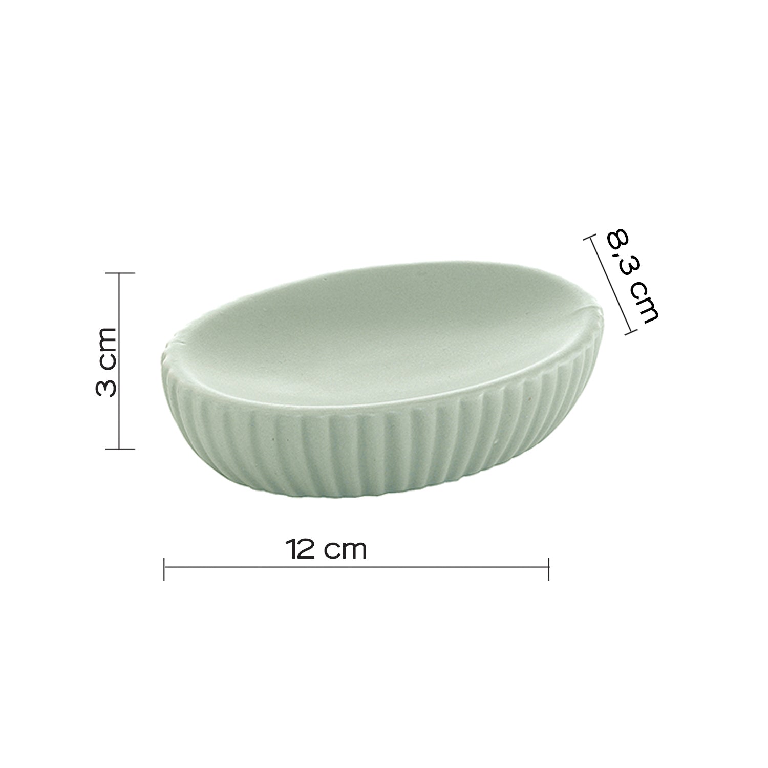  Portasapone da appoggio in ceramica di Gedy modello Marika - Verde Salvia