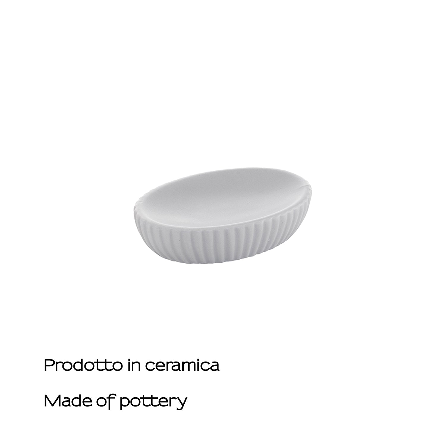  Portasapone da appoggio in ceramica di Gedy modello Marika - Grigio