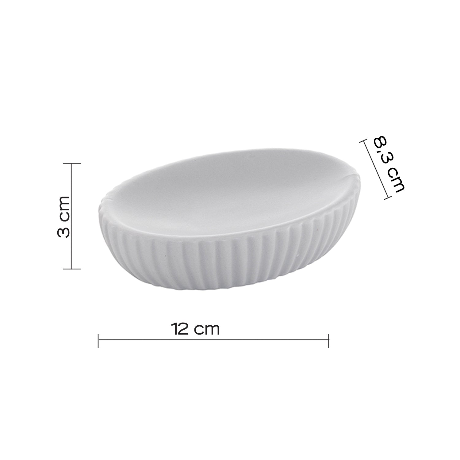  Portasapone da appoggio in ceramica di Gedy modello Marika - Grigio