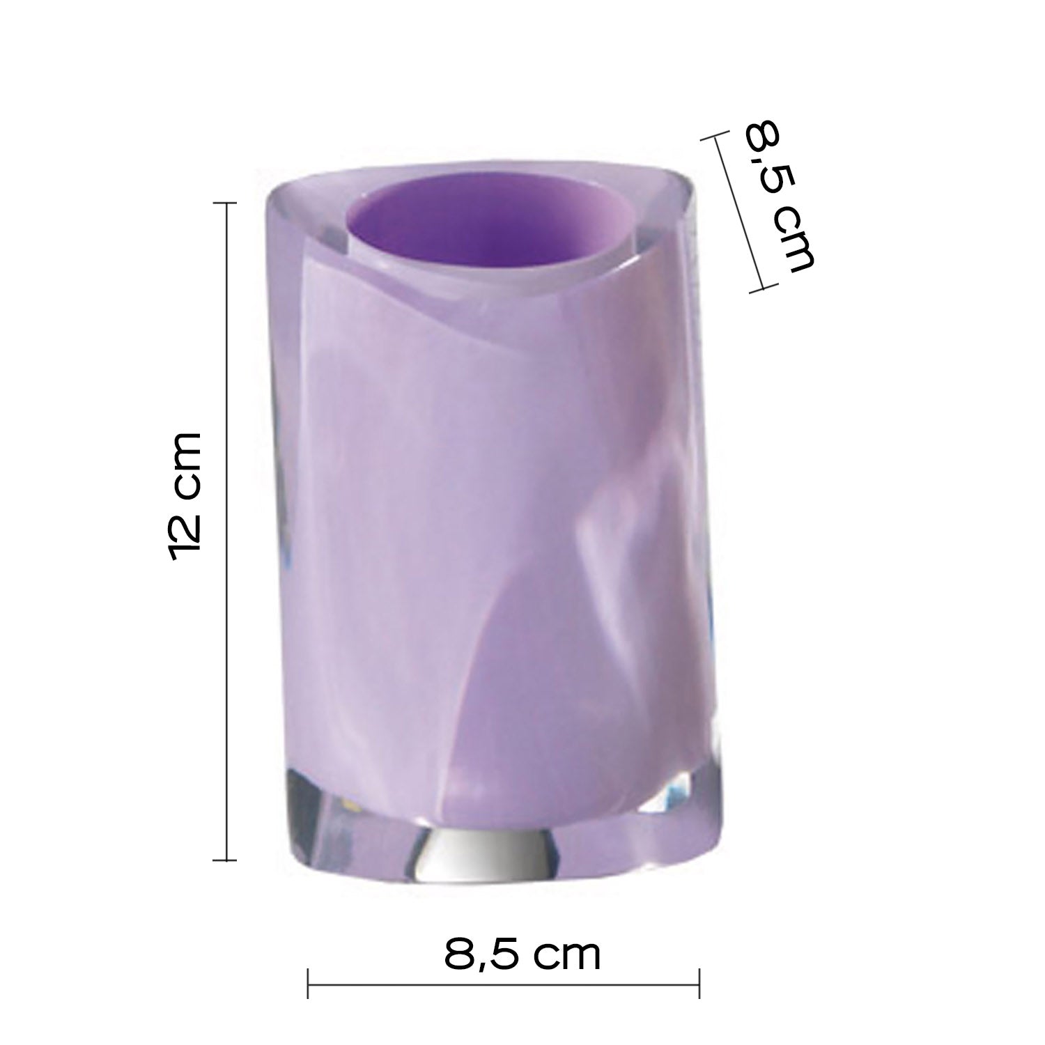  Portaspazzolini da appoggio Gedy modello Twist - Lilla