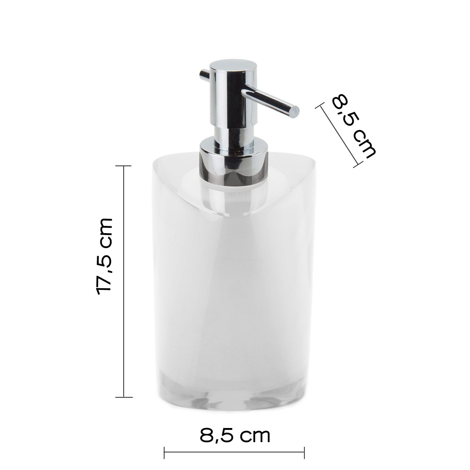  Dosasapone con erogatore in metallo Gedy serie Twist - Bianco