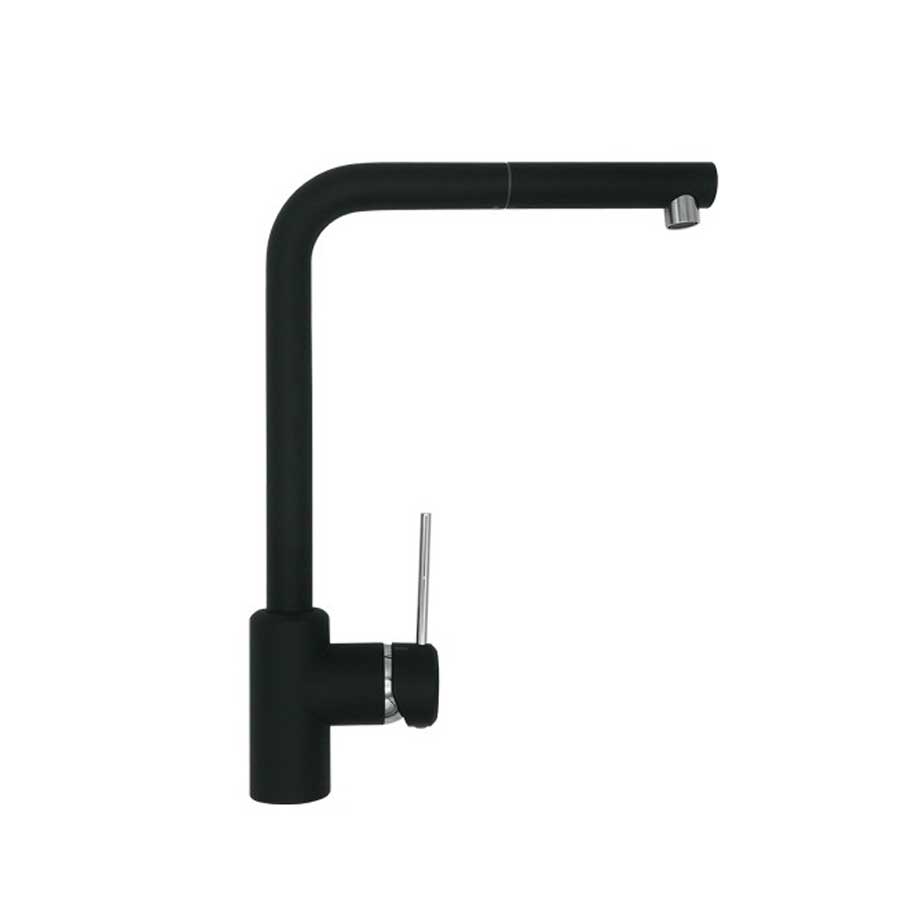 Rubinetti per lavello cucina  con doccino estraibile  nero opaco Modello India Argo Rubinetterie