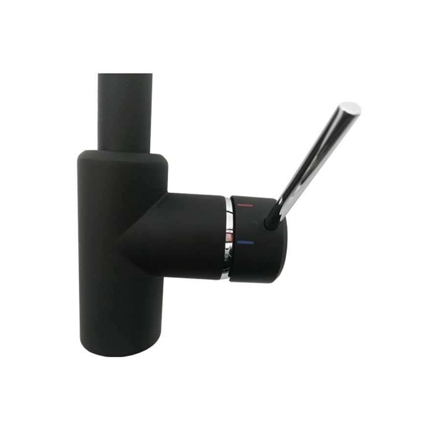 Rubinetti per lavello cucina  con doccino estraibile  nero opaco Modello India Argo Rubinetterie 8