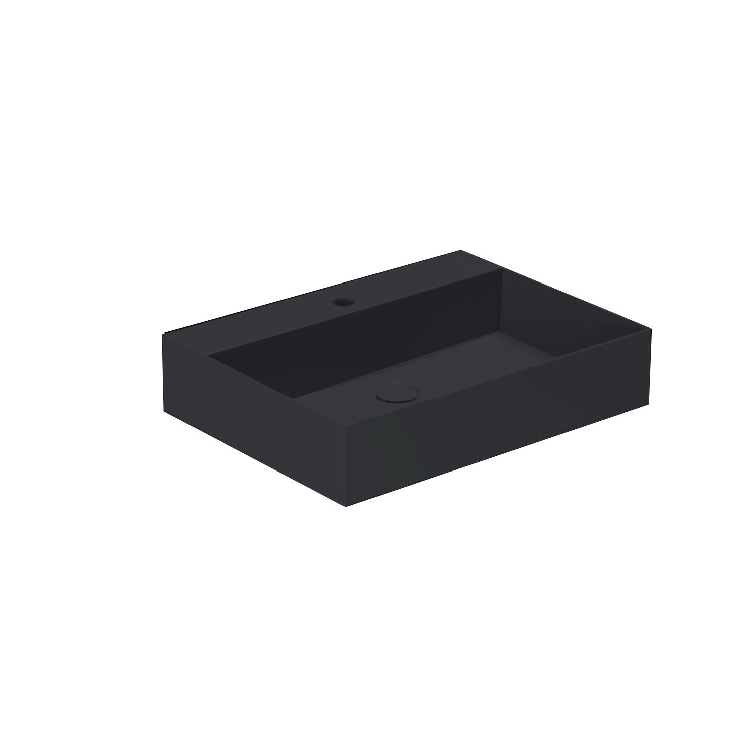  Lavabo da appoggio squadrato Ceramica Azzurra Elegance 60x45 cm - Carbone