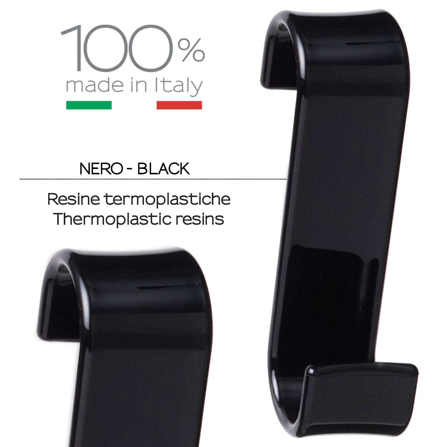  Appendiabiti per termoarredo modello Merlino - Nero by CeramicStore | Lo specialista del tuo bagno