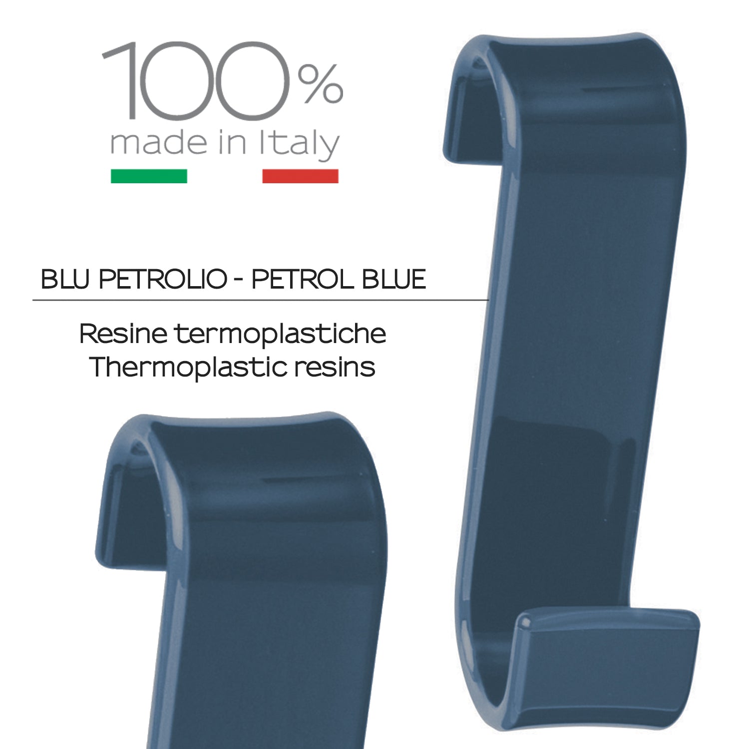  Appendiabiti per termoarredo modello Merlino - Blu petrolio by CeramicStore | Lo specialista del tuo bagno
