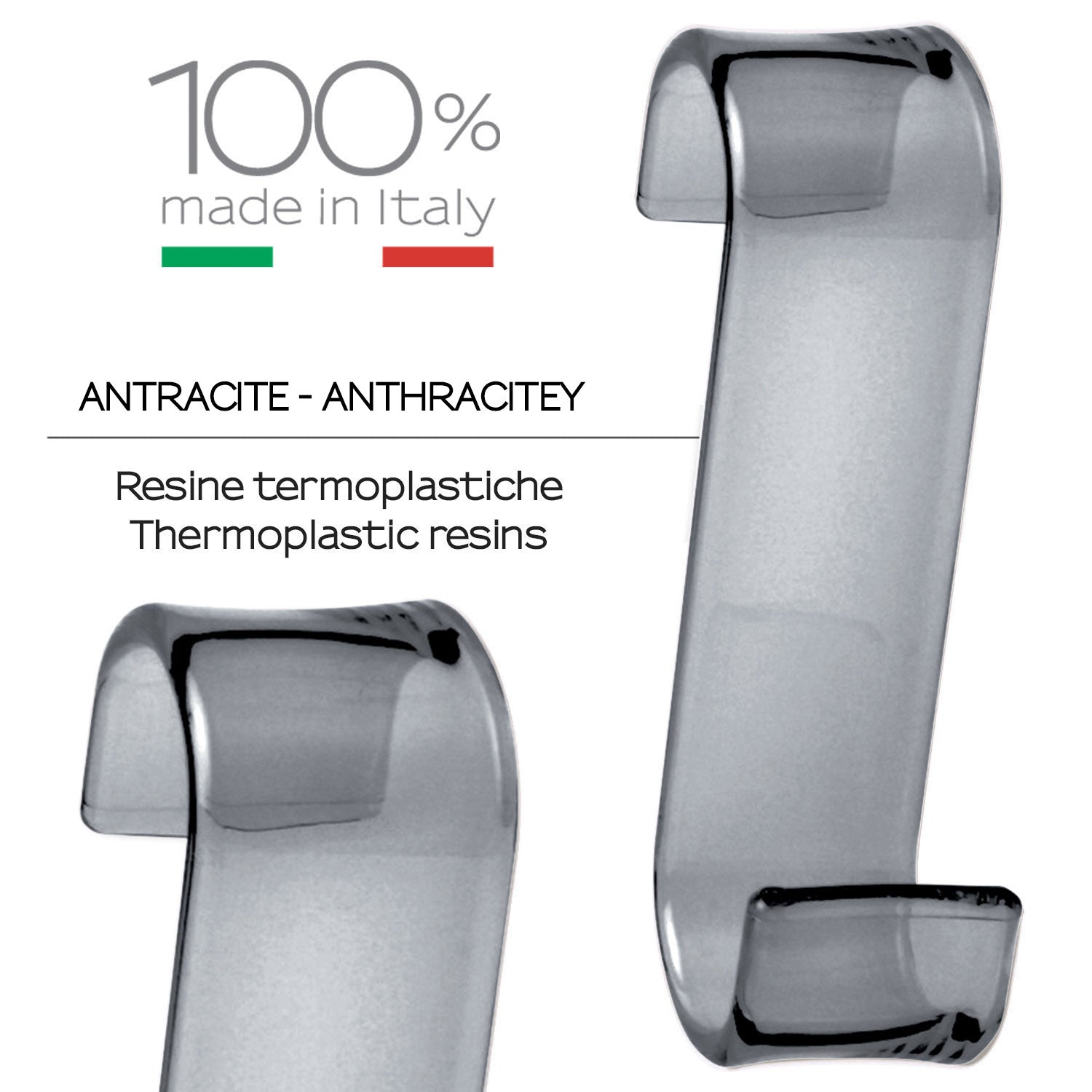  Appendiabiti per termoarredo modello Merlino - Antracite by CeramicStore | Lo specialista del tuo bagno