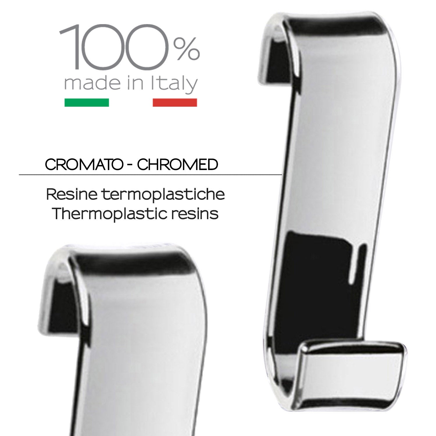  Appendiabiti per termoarredo modello Merlino - Cromato by CeramicStore | Lo specialista del tuo bagno