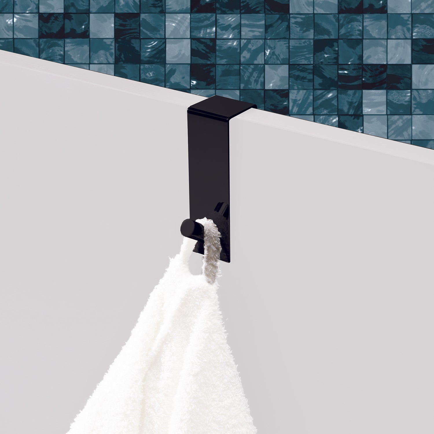  Appendiabiti Morgana singolo sopraporta da 40 mm - Nero Matt by CeramicStore | Lo specialista del tuo bagno