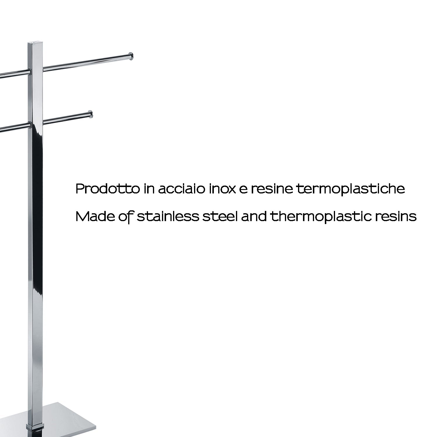  Piantana portasciugamani Gedy modello Tobia in Acciaio Inox - Cromato