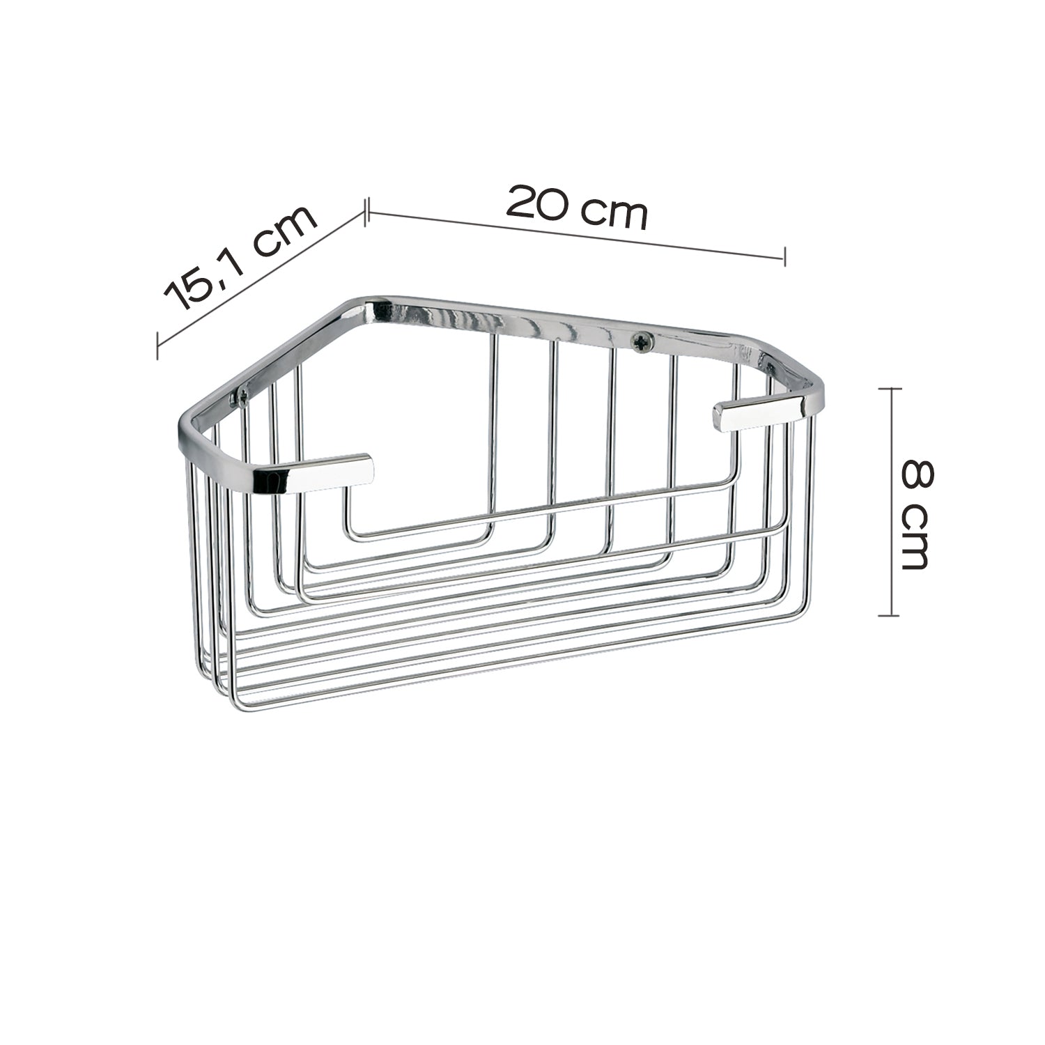  Portaoggetti doccia angolare modello Augustus di Gedy - Cromato by CeramicStore | Lo specialista del tuo bagno