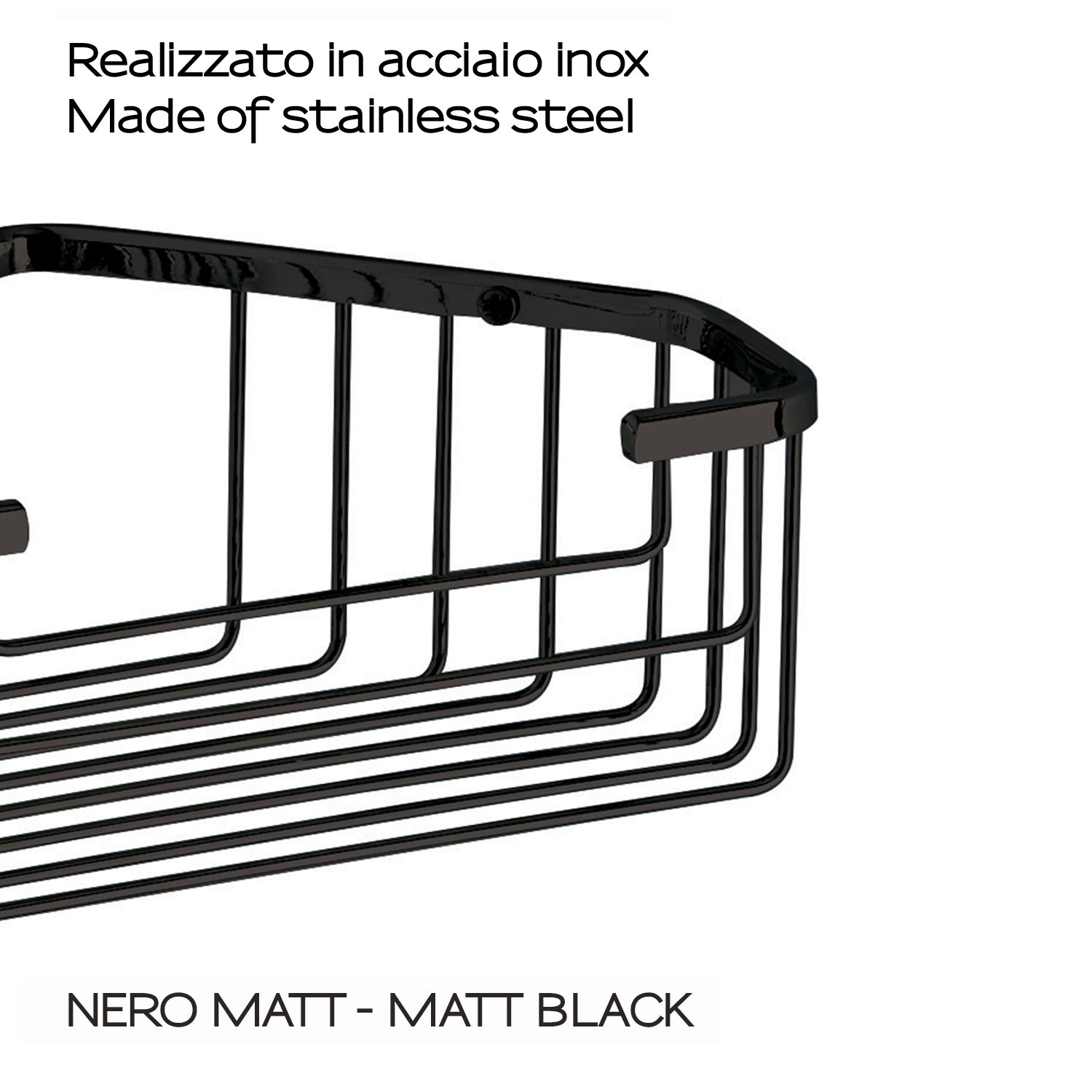  Portaoggetti doccia angolare modello Augustus di Gedy - Nero Matt by CeramicStore | Lo specialista del tuo bagno