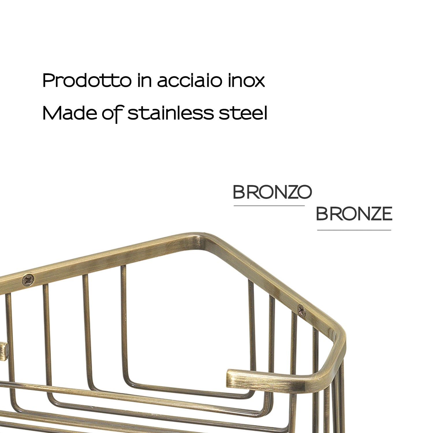  Portaoggetti doccia angolare modello Augustus di Gedy - Bronzo by CeramicStore | Lo specialista del tuo bagno