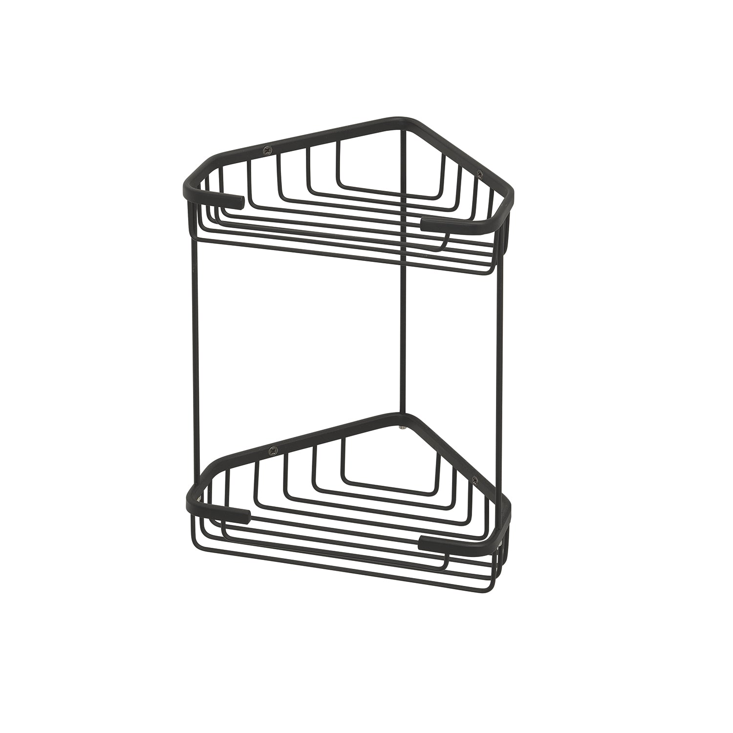 Portaoggetti doccia angolare a due ripiani modello Augustus di Gedy - Nero Matt by CeramicStore | Lo specialista del tuo bagno