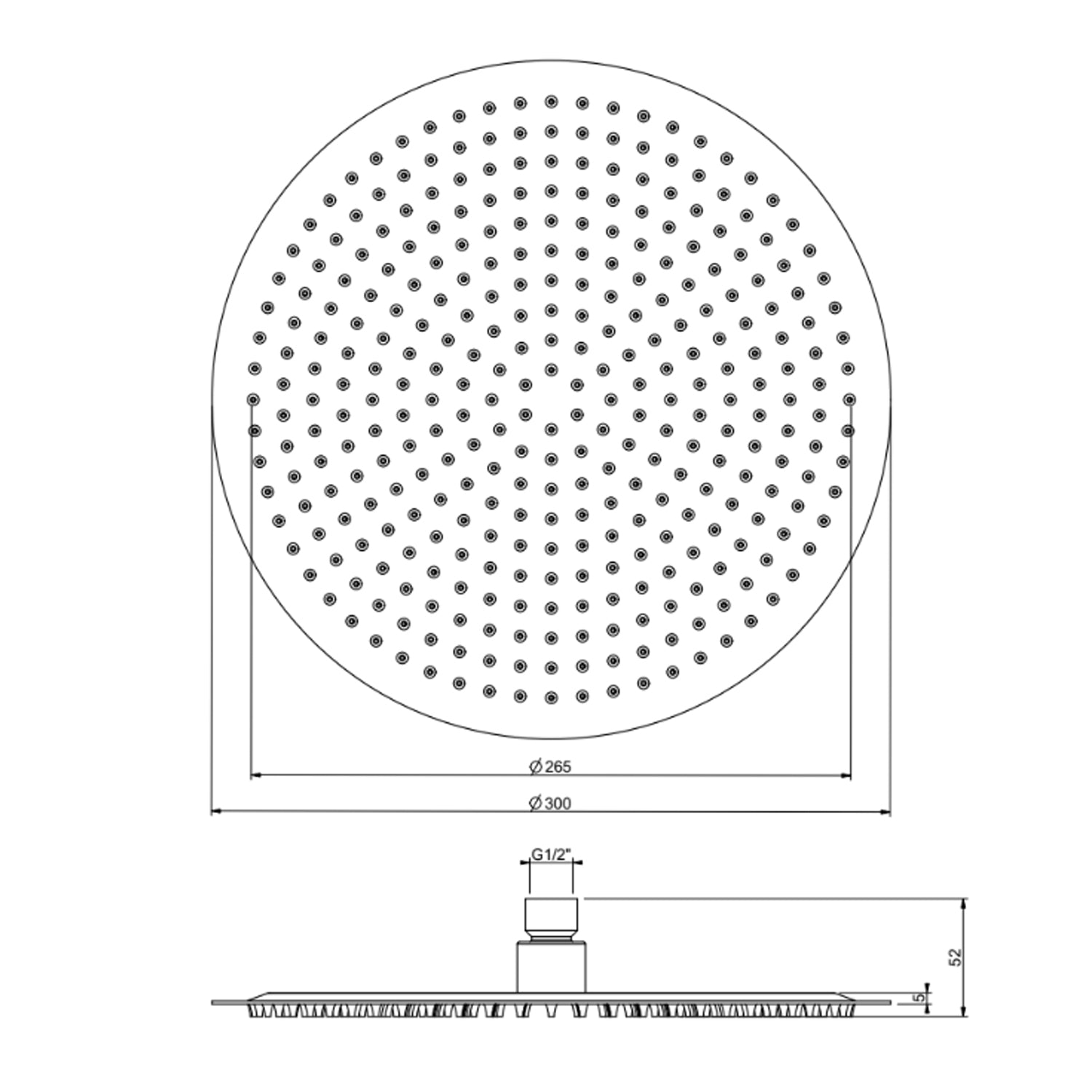  Soffione tondo modello Don diametro 30 cm inox cromato Collezione Premium Shower by CeramicStore | Lo specialista del tuo bagno