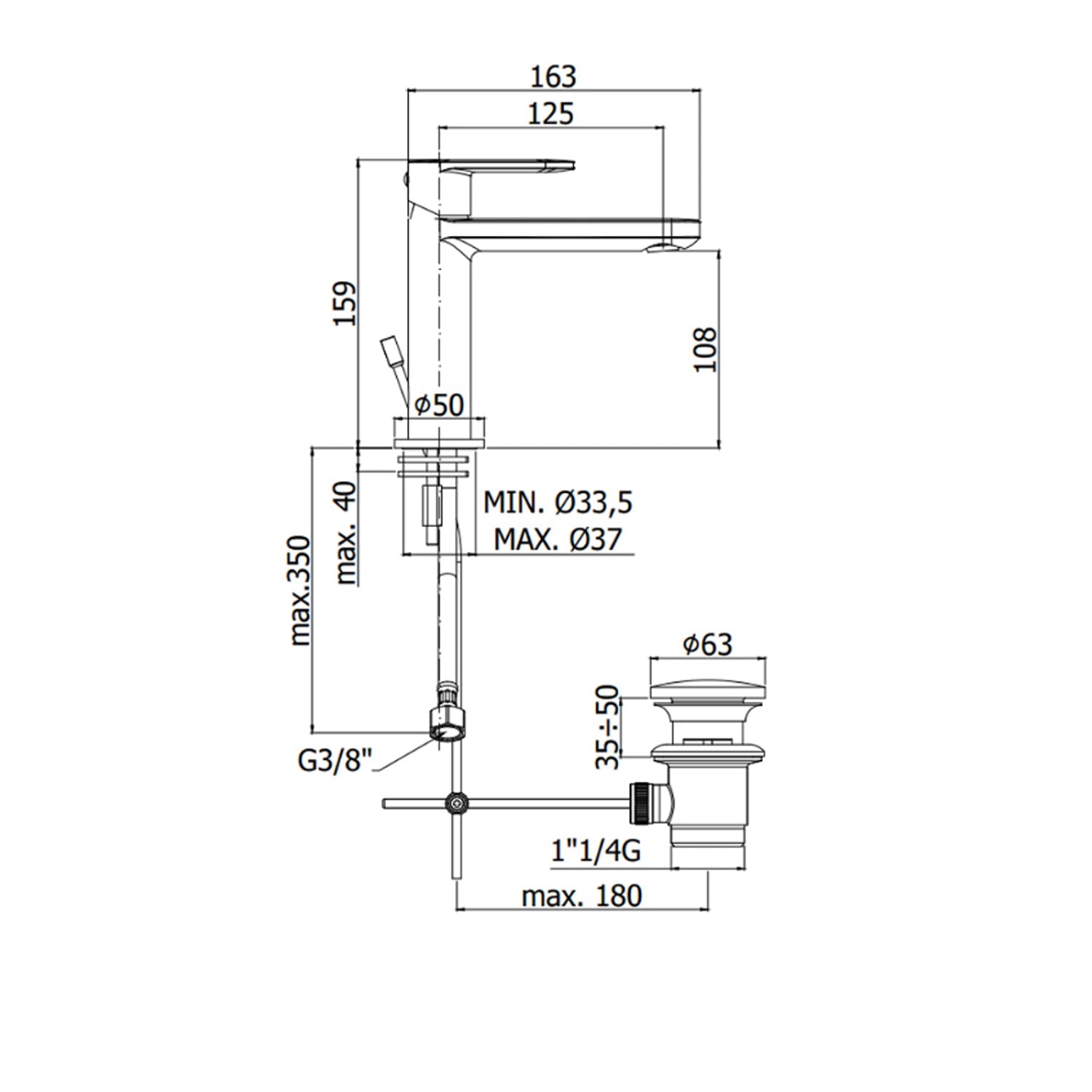  Paffoni Candy miscelatore lavabo con scarico by CeramicStore | Lo specialista del tuo bagno