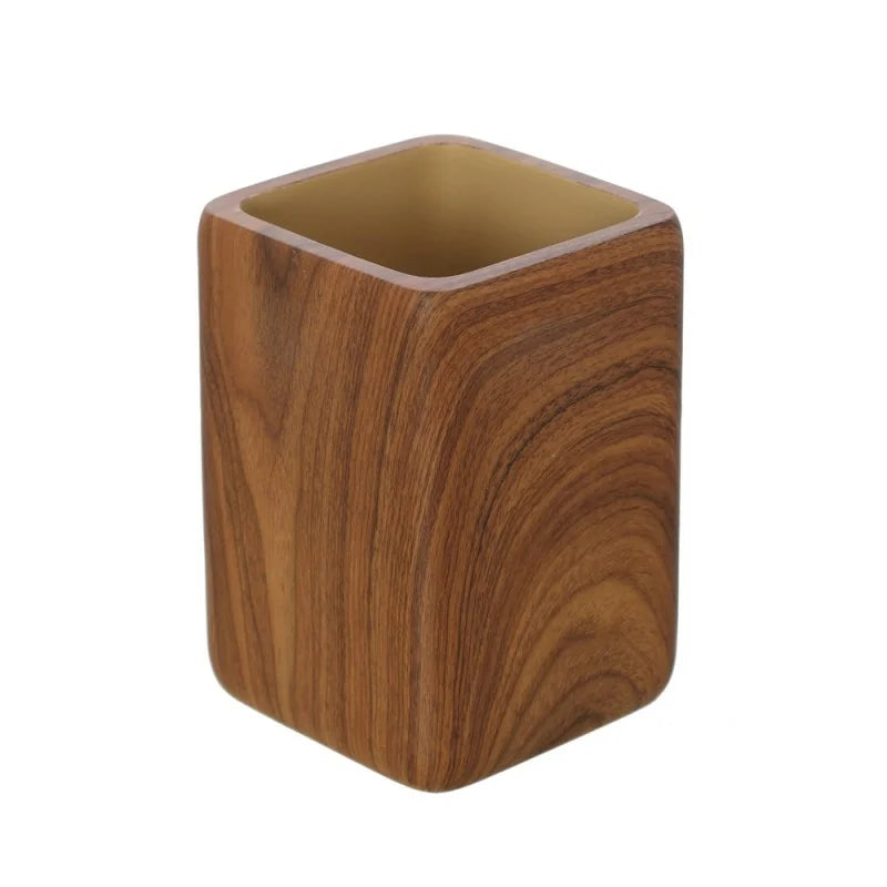 Portaspazzolino d'appoggio BathCore serie Roots - Effetto legno