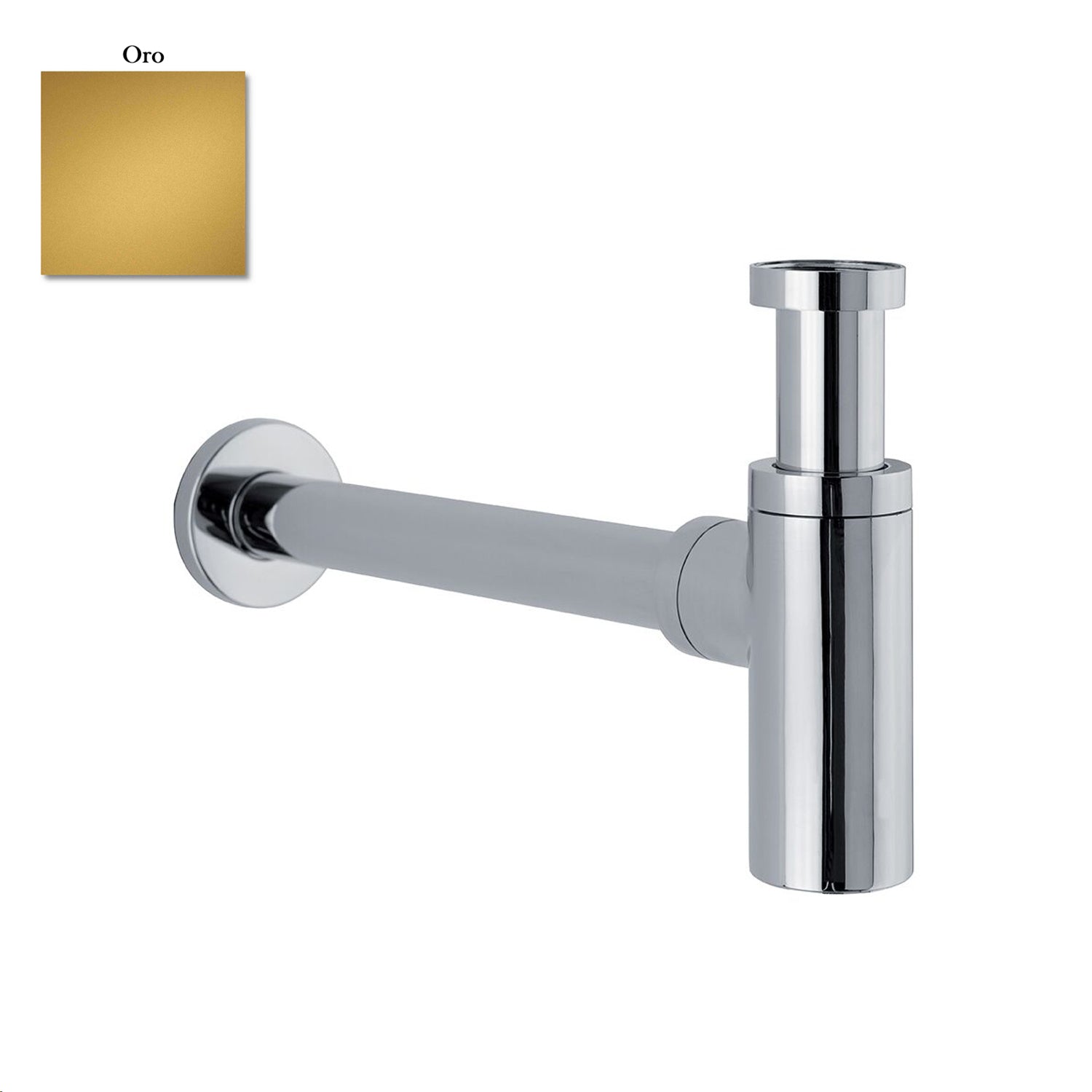 Sifone tondo da arredo in ottone oro by CeramicStore | Lo specialista del tuo bagno
