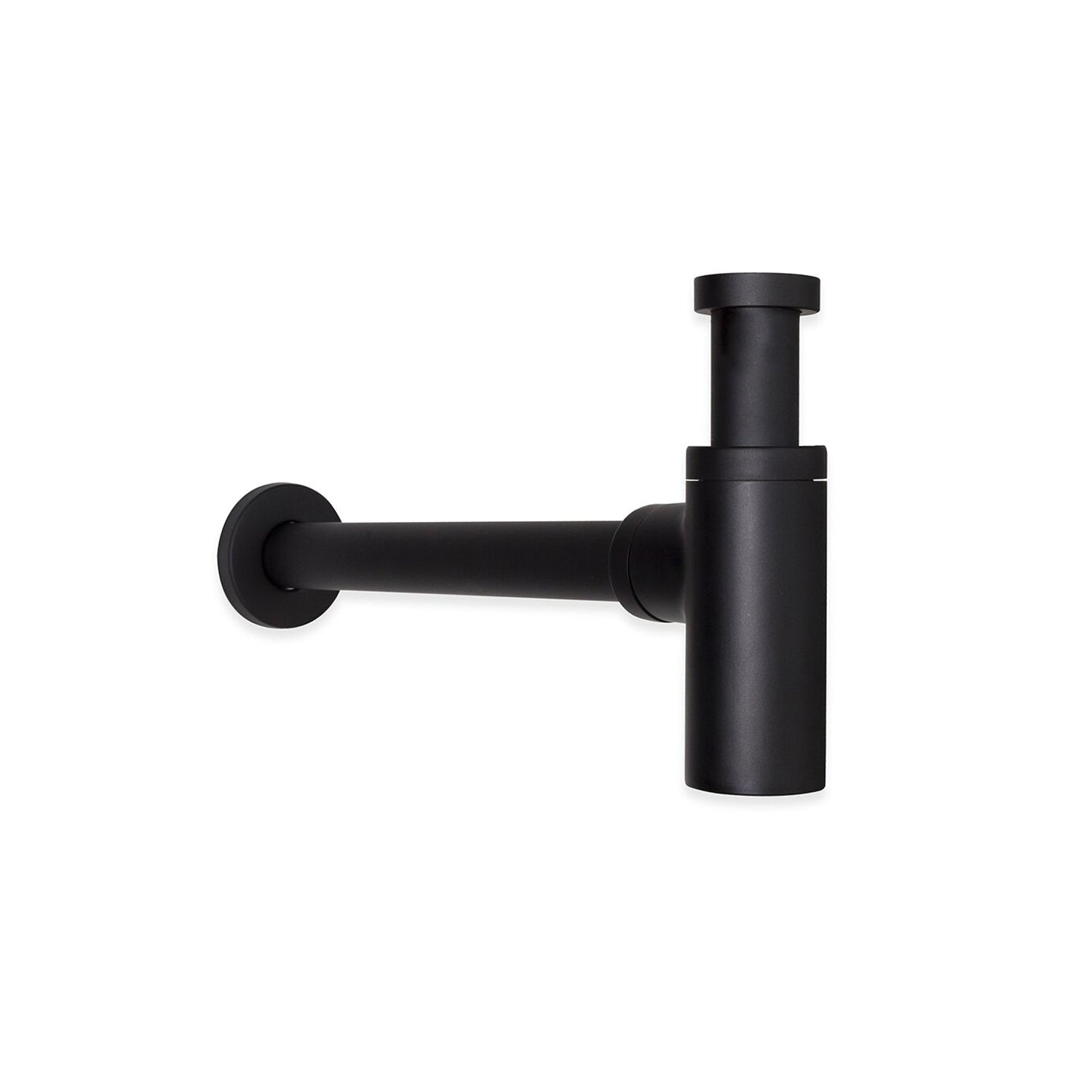 Sifone tondo da arredo in ottone nero opaco by CeramicStore | Lo specialista del tuo bagno