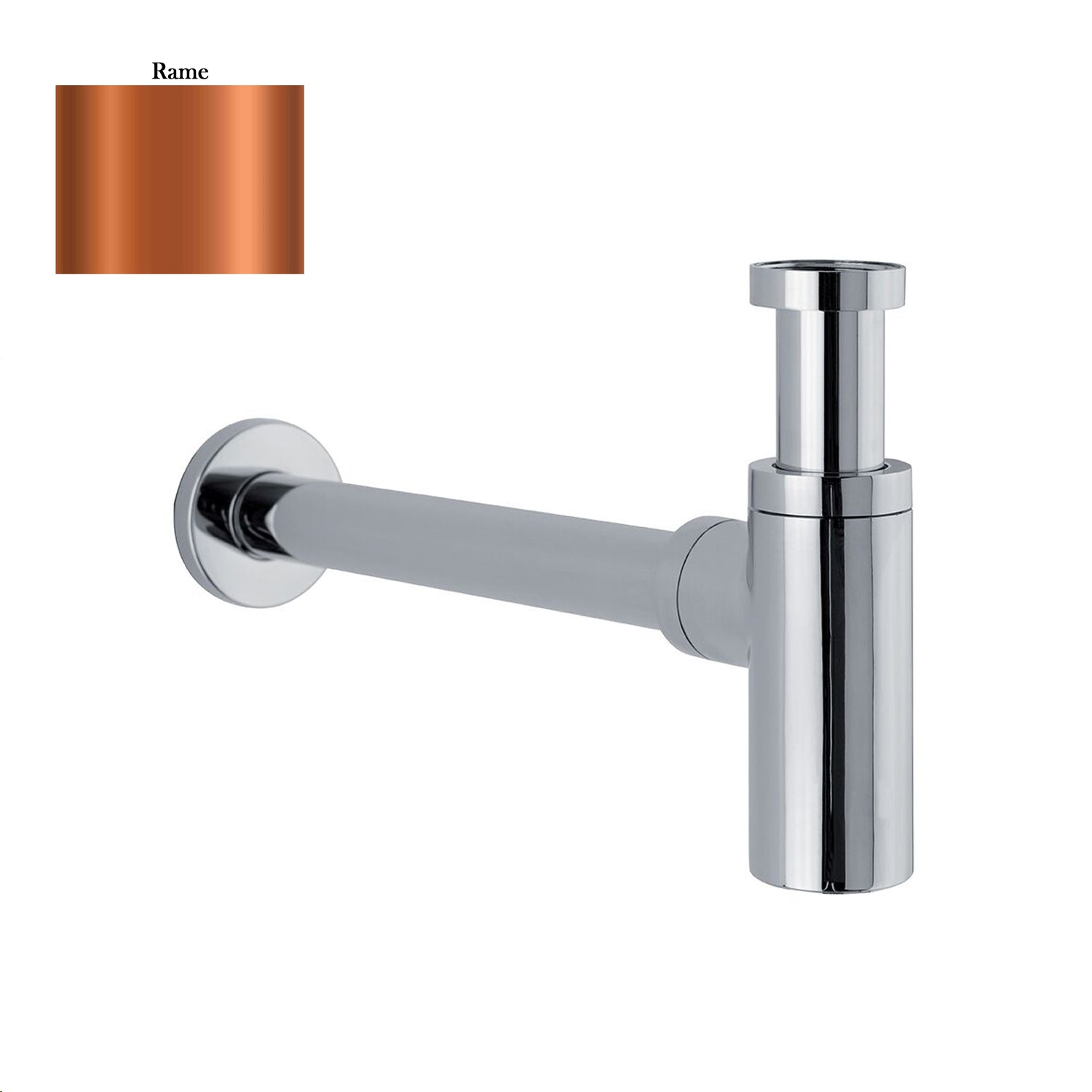 Sifone tondo da arredo in ottone rame by CeramicStore | Lo specialista del tuo bagno