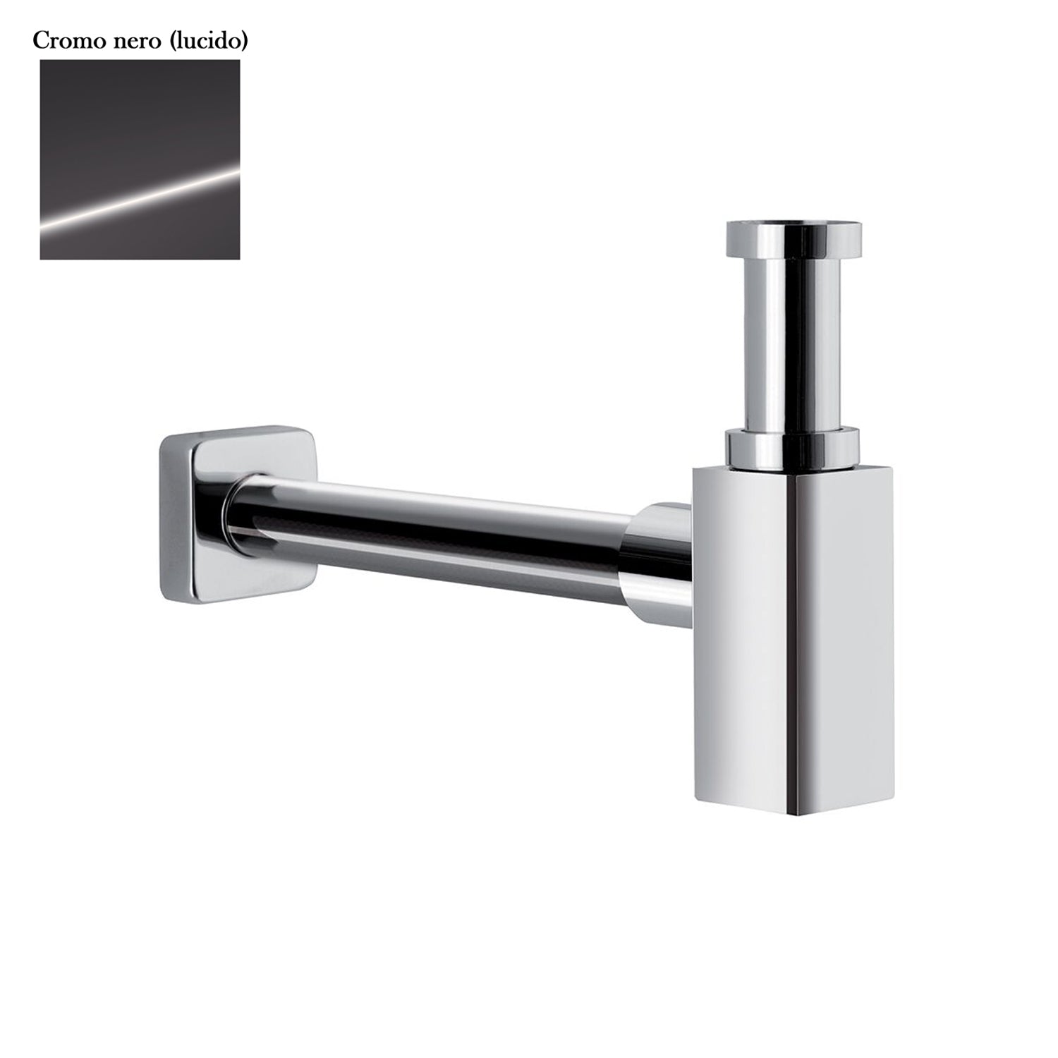 Sifone quadro da arredo in ottone cromo nero by CeramicStore | Lo specialista del tuo bagno