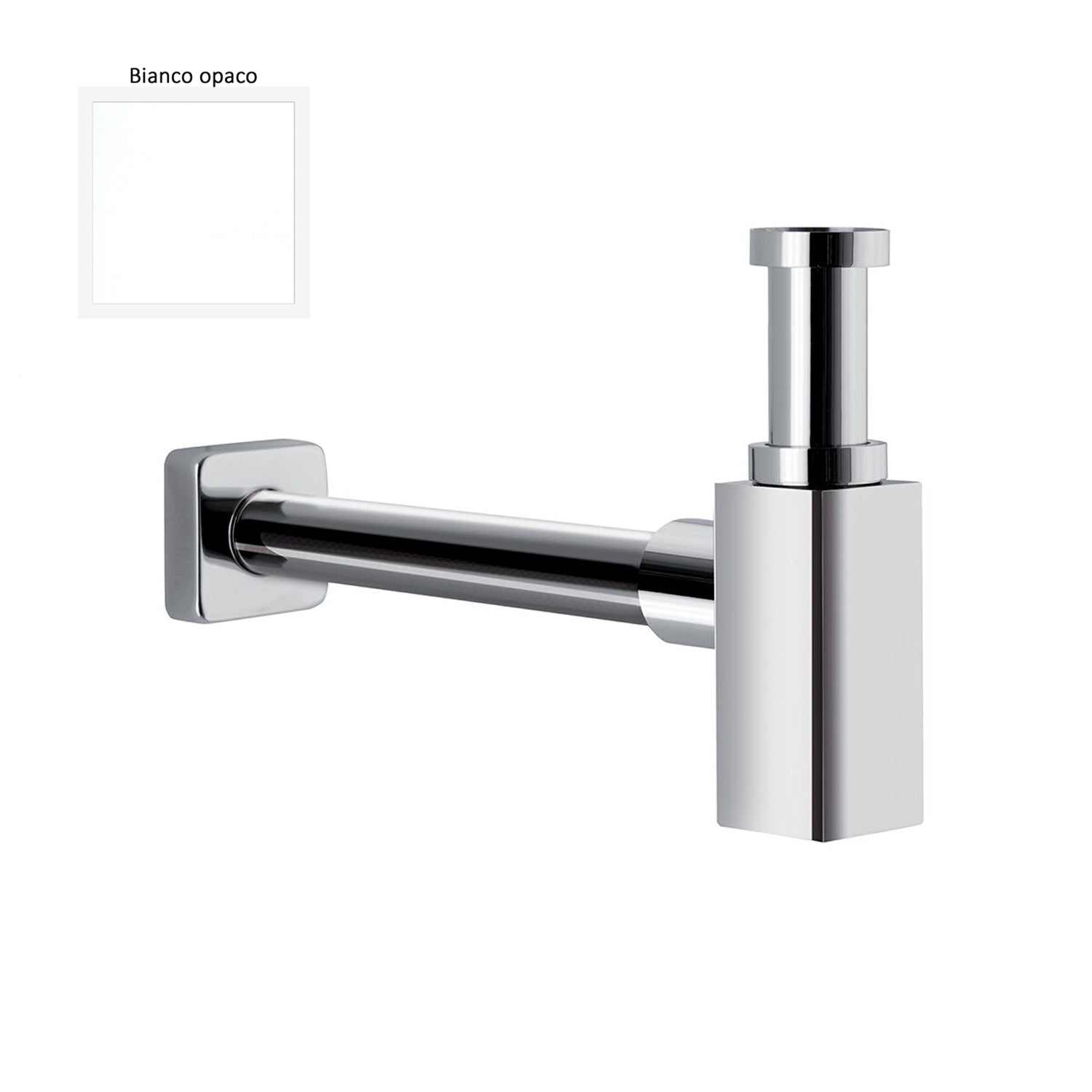 Sifone quadro da arredo in ottone bianco opaco by CeramicStore | Lo specialista del tuo bagno