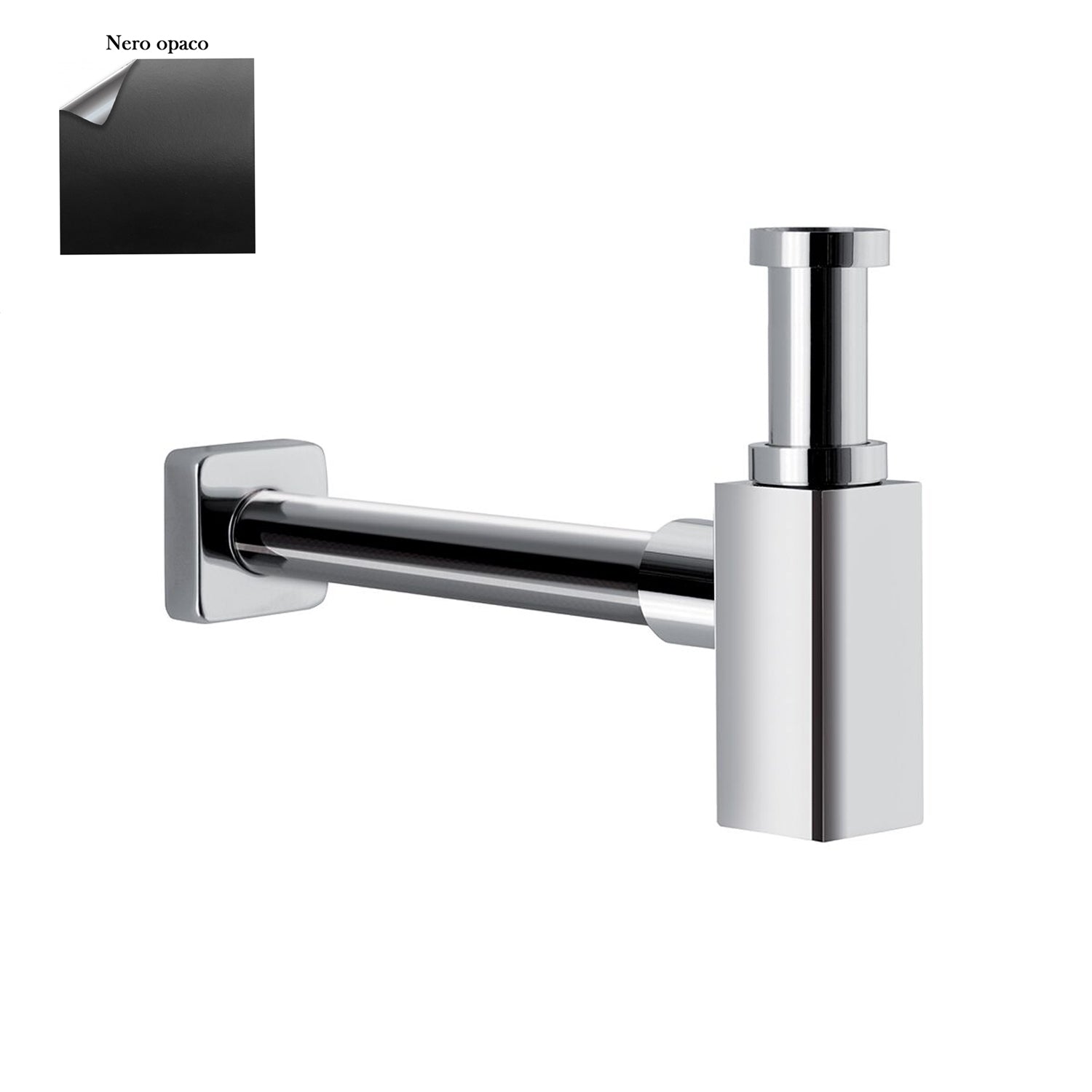 Sifone quadro da arredo in ottone nero opaco by CeramicStore | Lo specialista del tuo bagno