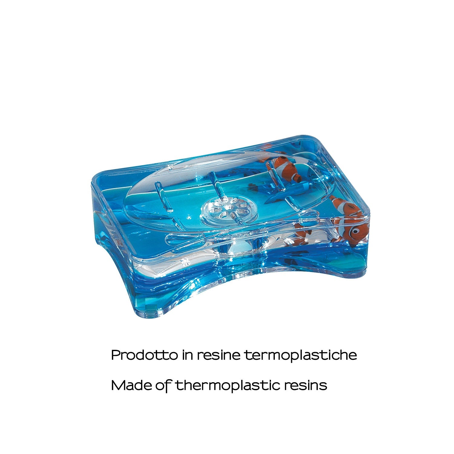  Portasapone da appoggio Gedy serie Pyxis - Bianco/Blu