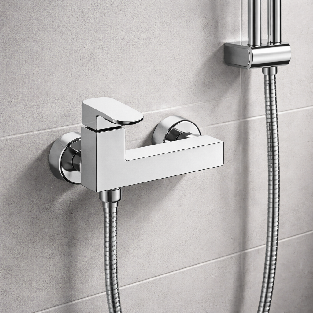 Miscelatore monocomando esterno per doccia RubiFlux serie Dema