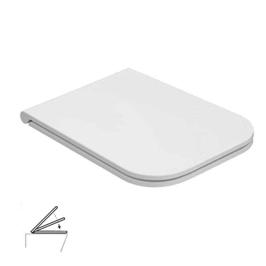 Coprivaso rimovibile STONE 52 bianco soft-close