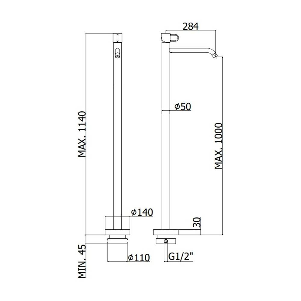  Miscelatore lavabo a pavimento serie Joker modello JK031CR cromato Paffoni by CeramicStore | Lo specialista del tuo bagno