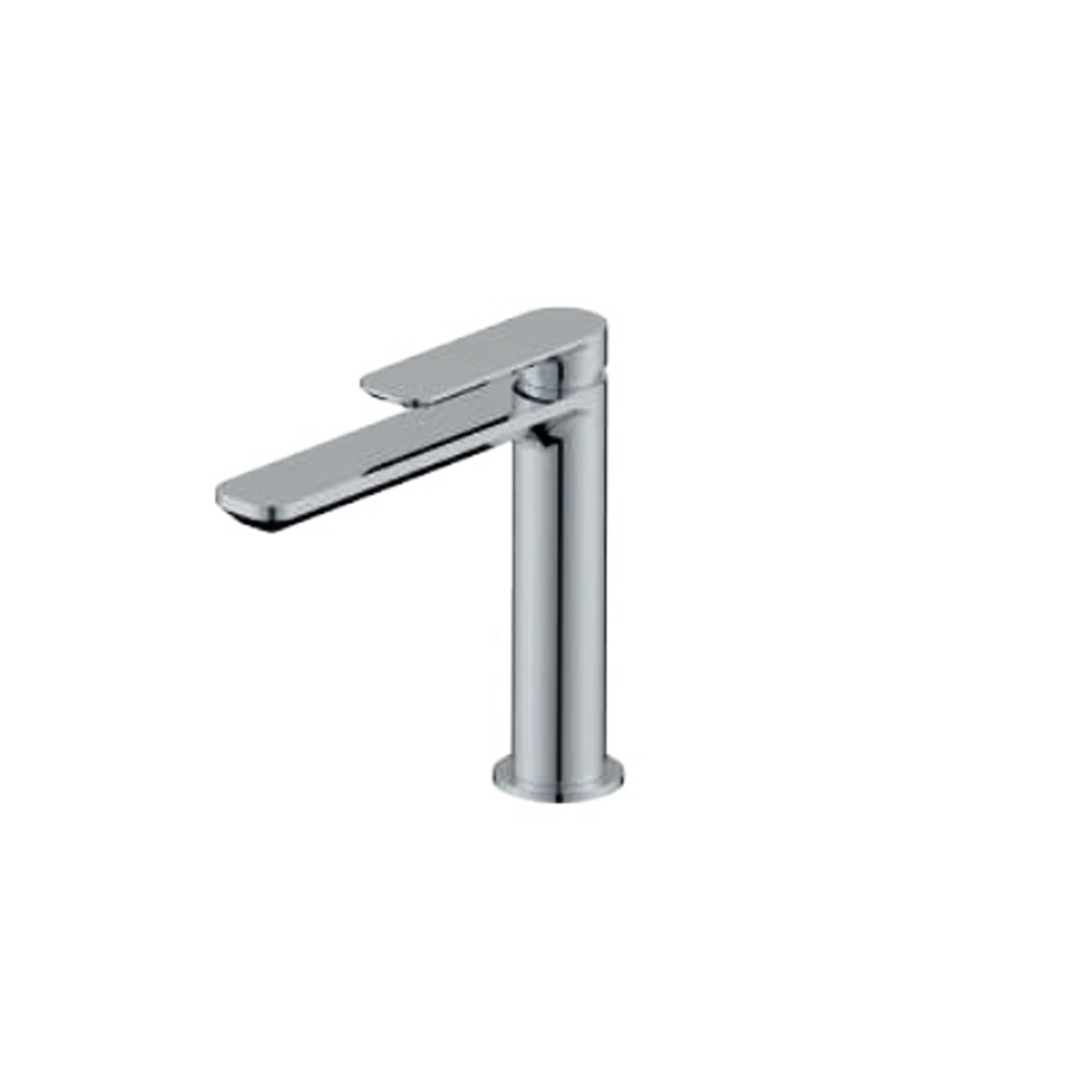 Miscelatore monocomando lavabo bocca lunga RubiFlux serie Azzurro - Cromo by CeramicStore | Lo specialista del tuo bagno