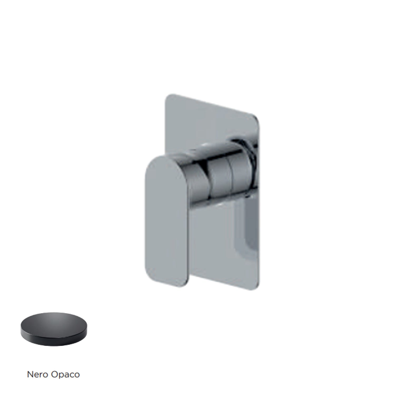 Miscelatore monocomando da incasso per doccia RubiFlux serie Azzurro - Nero Opaco by CeramicStore | Lo specialista del tuo bagno