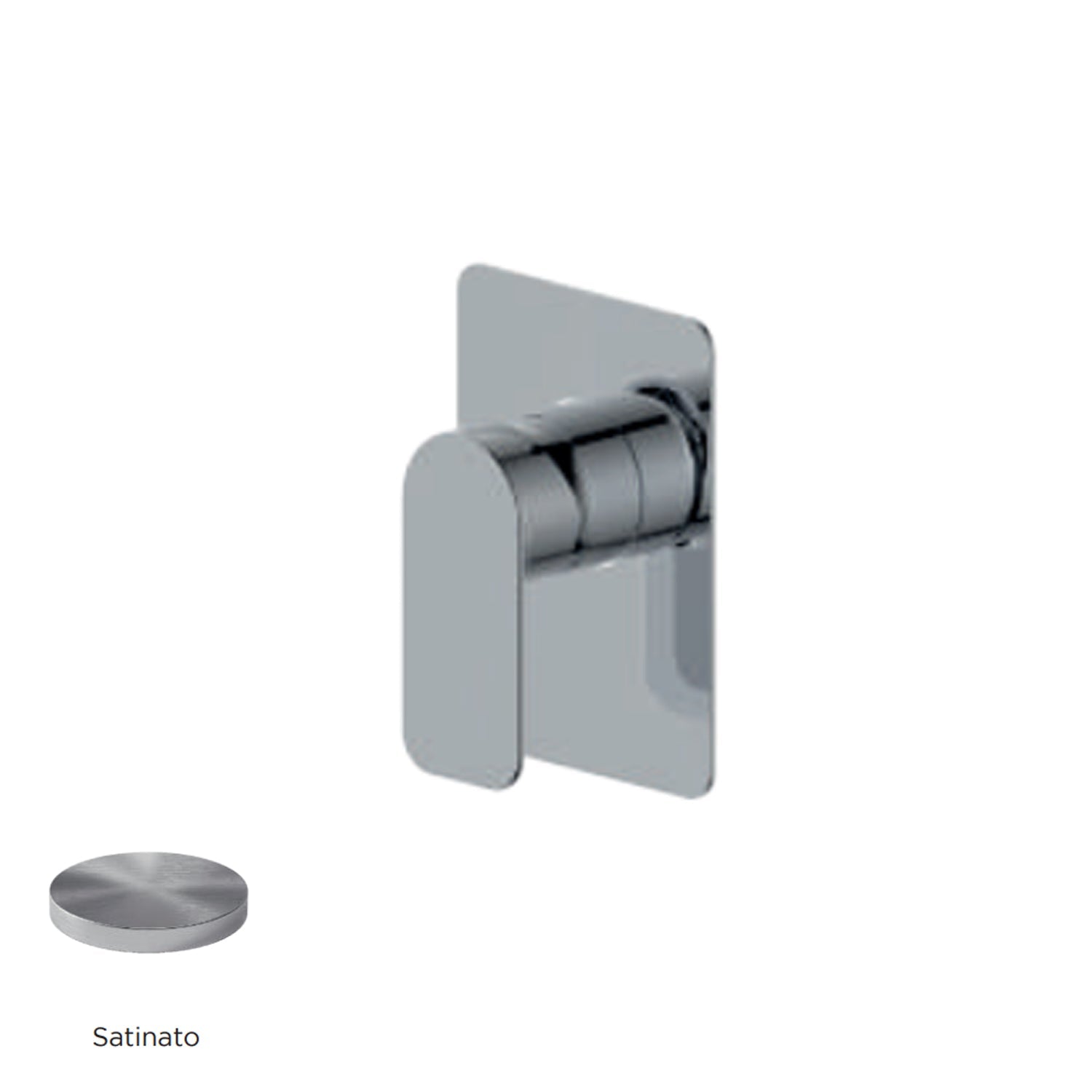 Miscelatore monocomando da incasso per doccia RubiFlux serie Azzurro - Satinato by CeramicStore | Lo specialista del tuo bagno