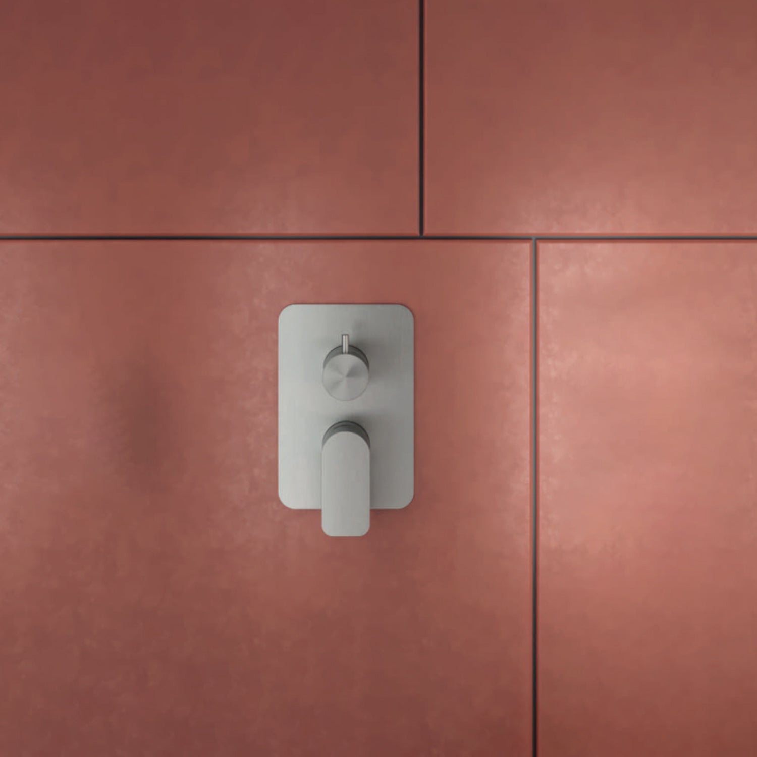  Miscelatore monocomando da incasso per doccia con deviatore RubiFlux serie Azzurro - Satinato by CeramicStore | Lo specialista del tuo bagno