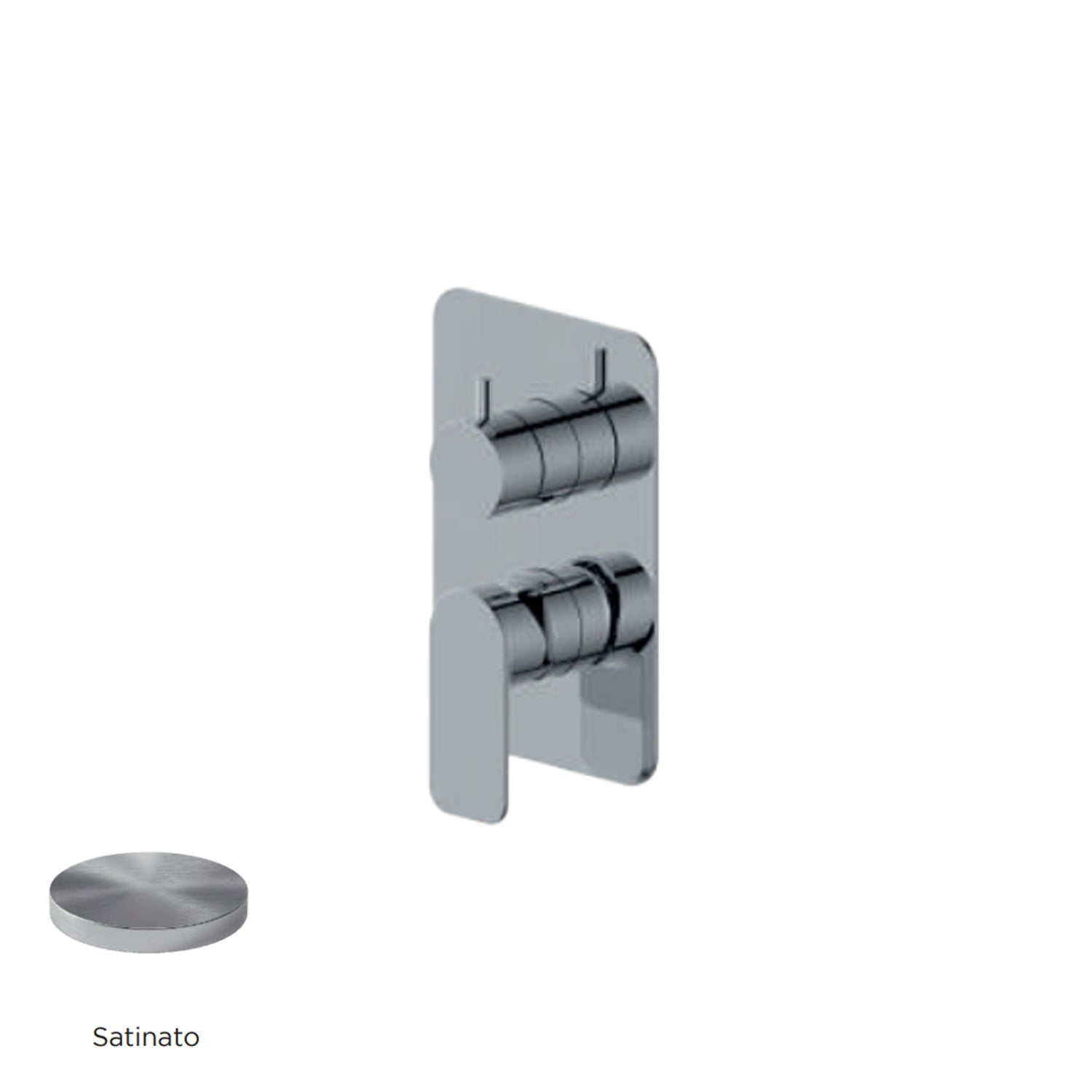 Miscelatore monocomando da incasso per doccia con deviatore RubiFlux serie Azzurro - Satinato by CeramicStore | Lo specialista del tuo bagno