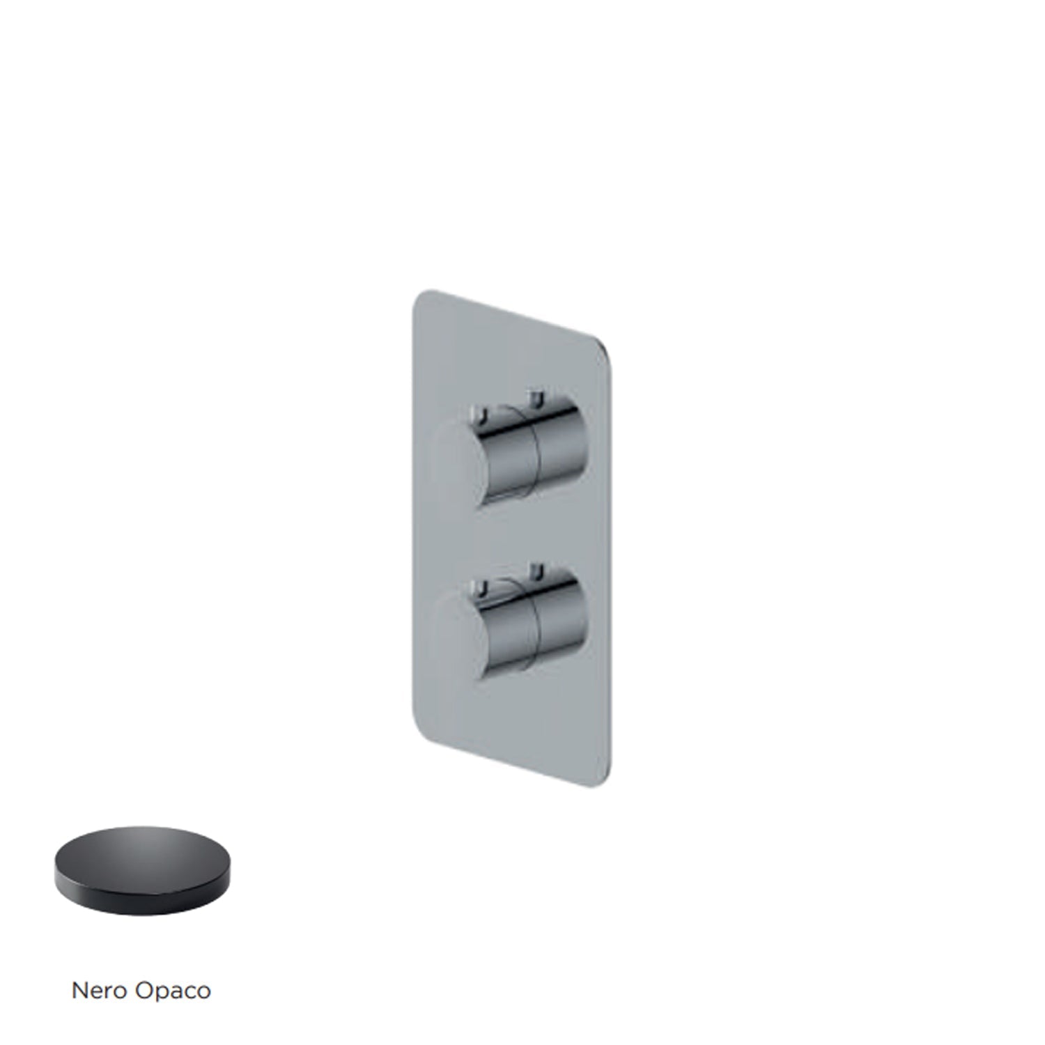 Miscelatore monocomando incasso termostatico con deviatore RubiFlux serie Azzurro - Nero Opaco by CeramicStore | Lo specialista del tuo bagno