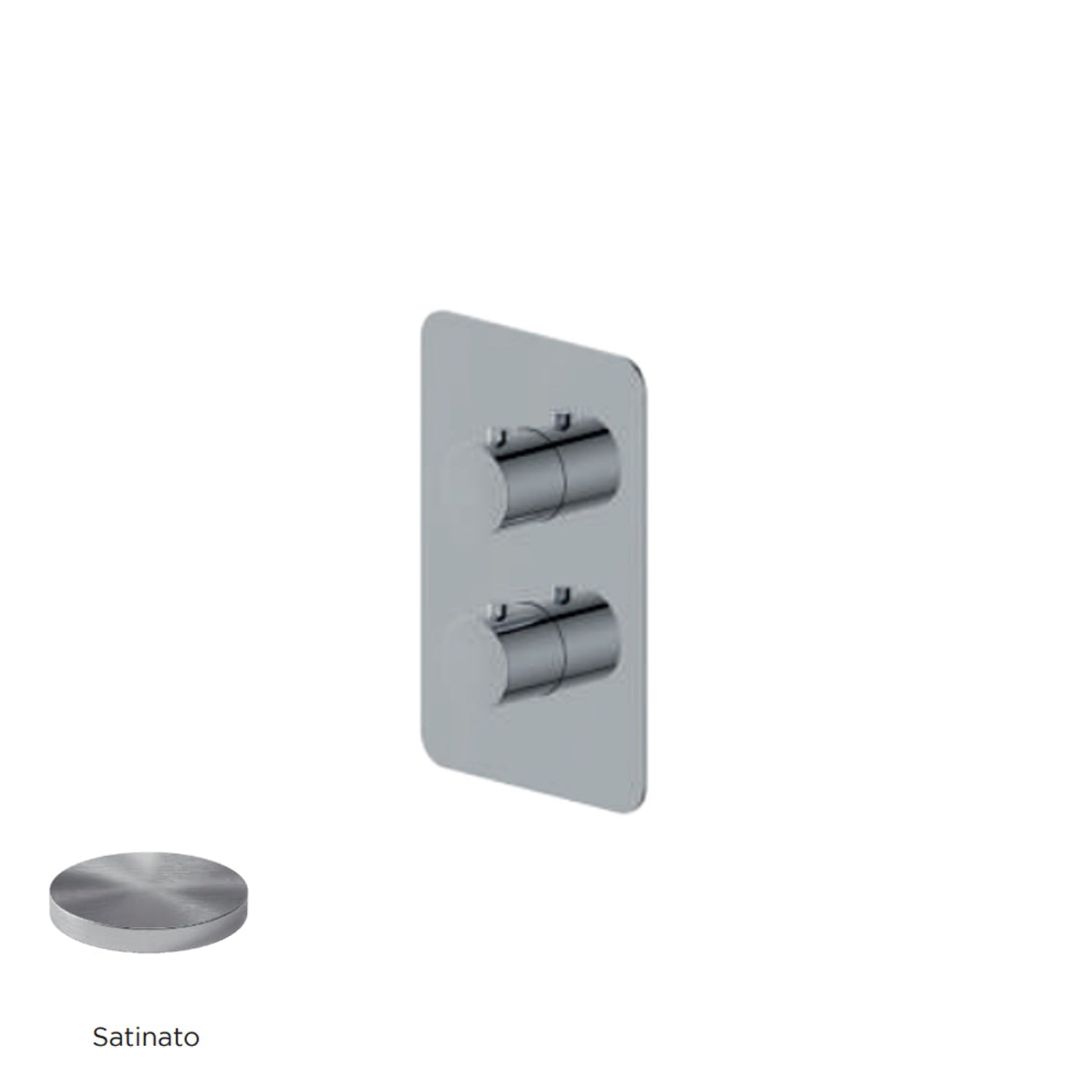 Miscelatore monocomando incasso termostatico con deviatore RubiFlux serie Azzurro - Satinato by CeramicStore | Lo specialista del tuo bagno