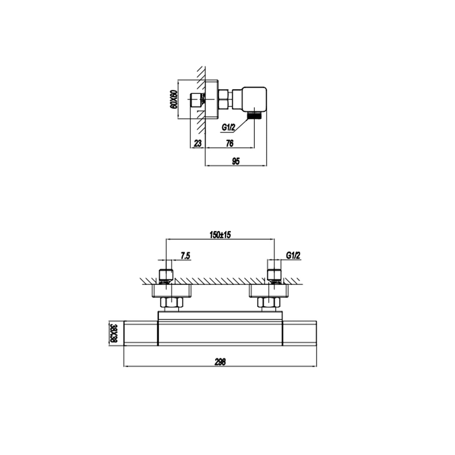  Miscelatore monocomando esterno termostatico per doccia RubiFlux serie Azzurro - Nero Opaco by CeramicStore | Lo specialista del tuo bagno