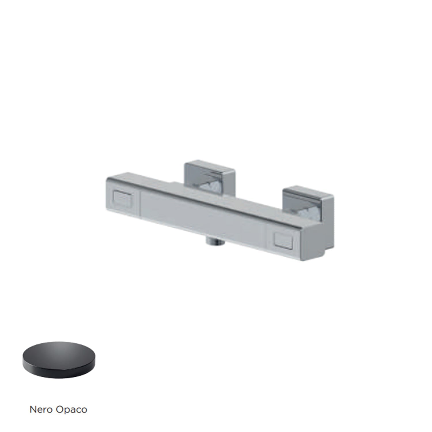 Miscelatore monocomando esterno termostatico per doccia RubiFlux serie Azzurro - Nero Opaco by CeramicStore | Lo specialista del tuo bagno