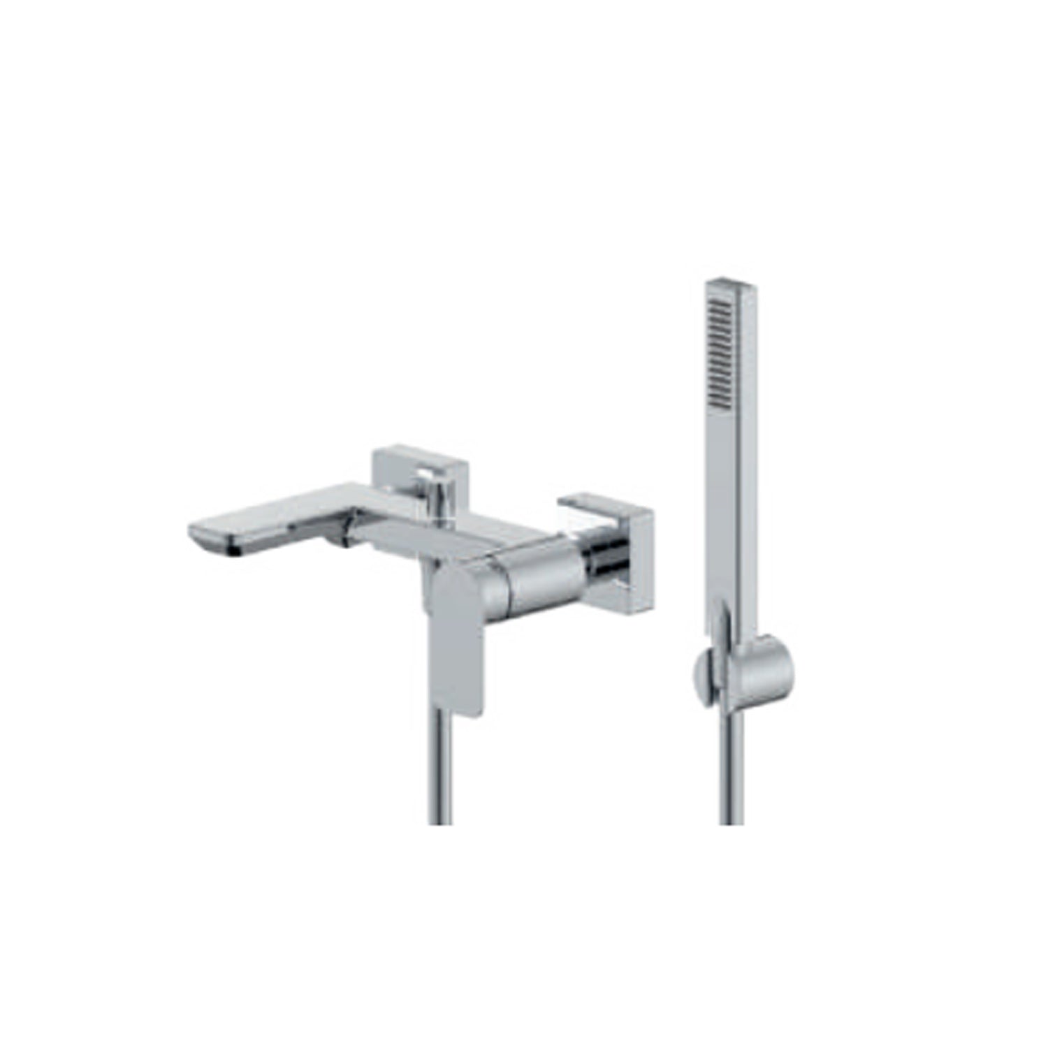 Miscelatore monocomando esterno per vasca con kit doccino RubiFlux serie Azzurro - Cromo by CeramicStore | Lo specialista del tuo bagno