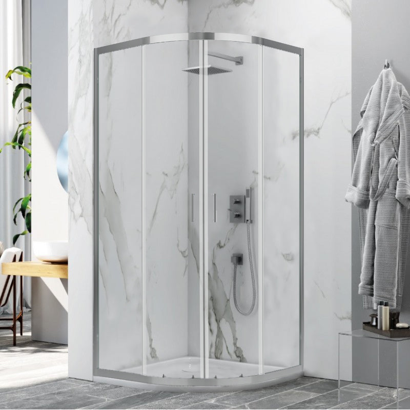 Box doccia semicircolare scorrevole DocciaGo Iconic cm 90cm h190cm vetro anticalcare Smart Clean by CeramicStore | Lo specialista del tuo bagno