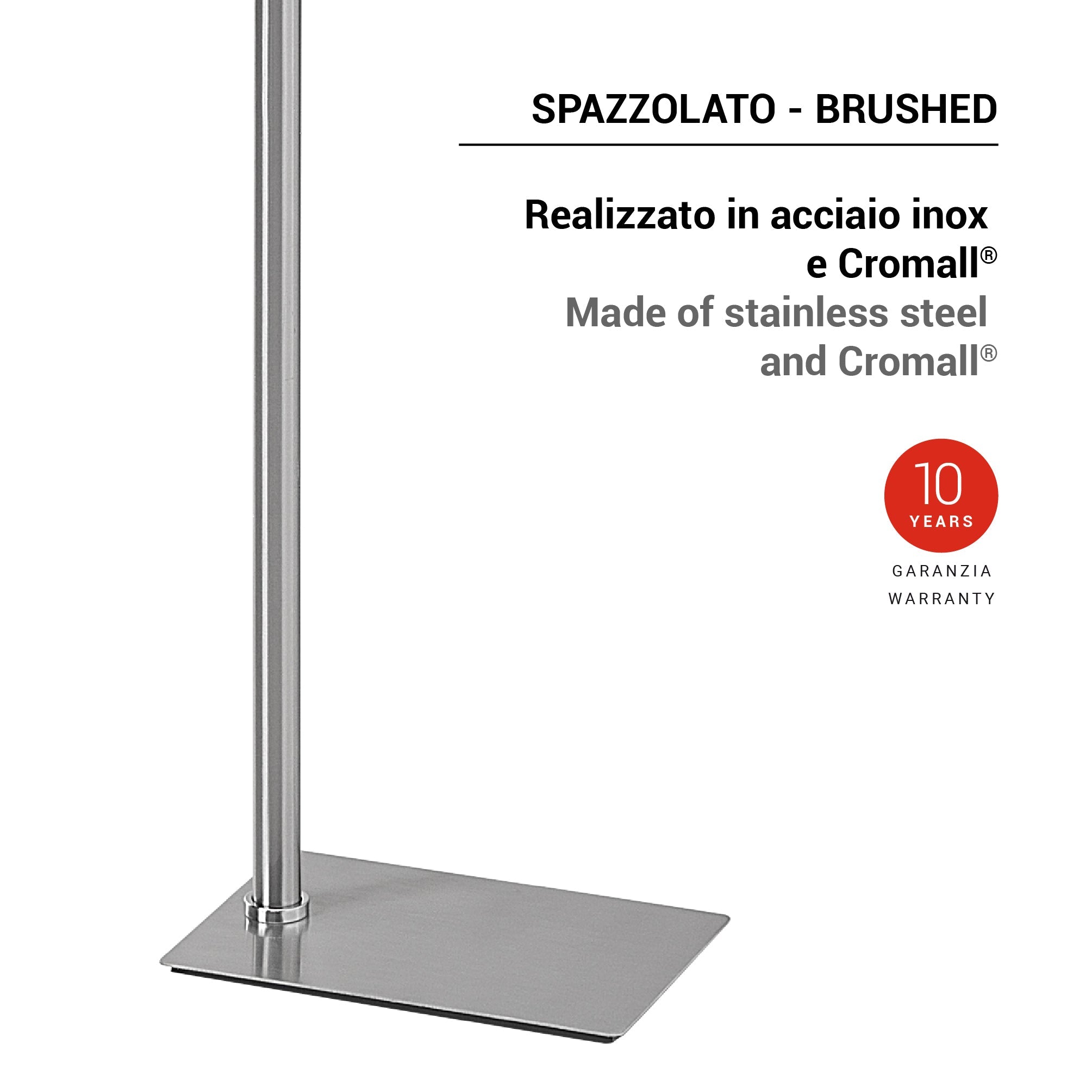  Piantana portasciugamani in Acciaio Inox Gedy serie Trilly - Spazzolato
