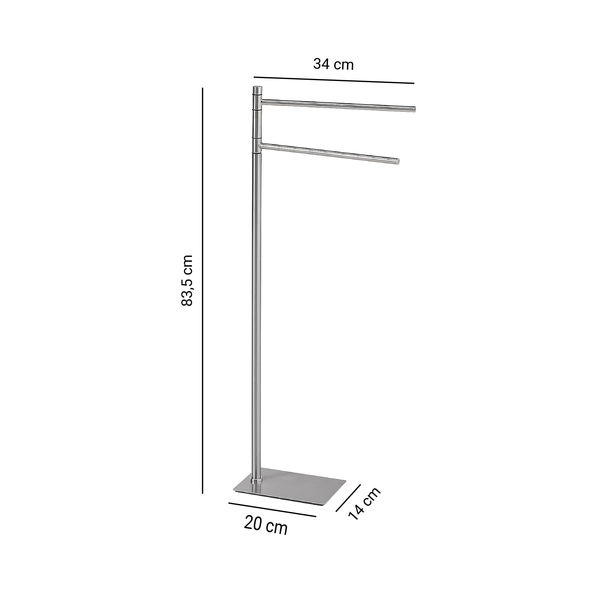  Piantana portasciugamani in Acciaio Inox Gedy serie Trilly - Spazzolato