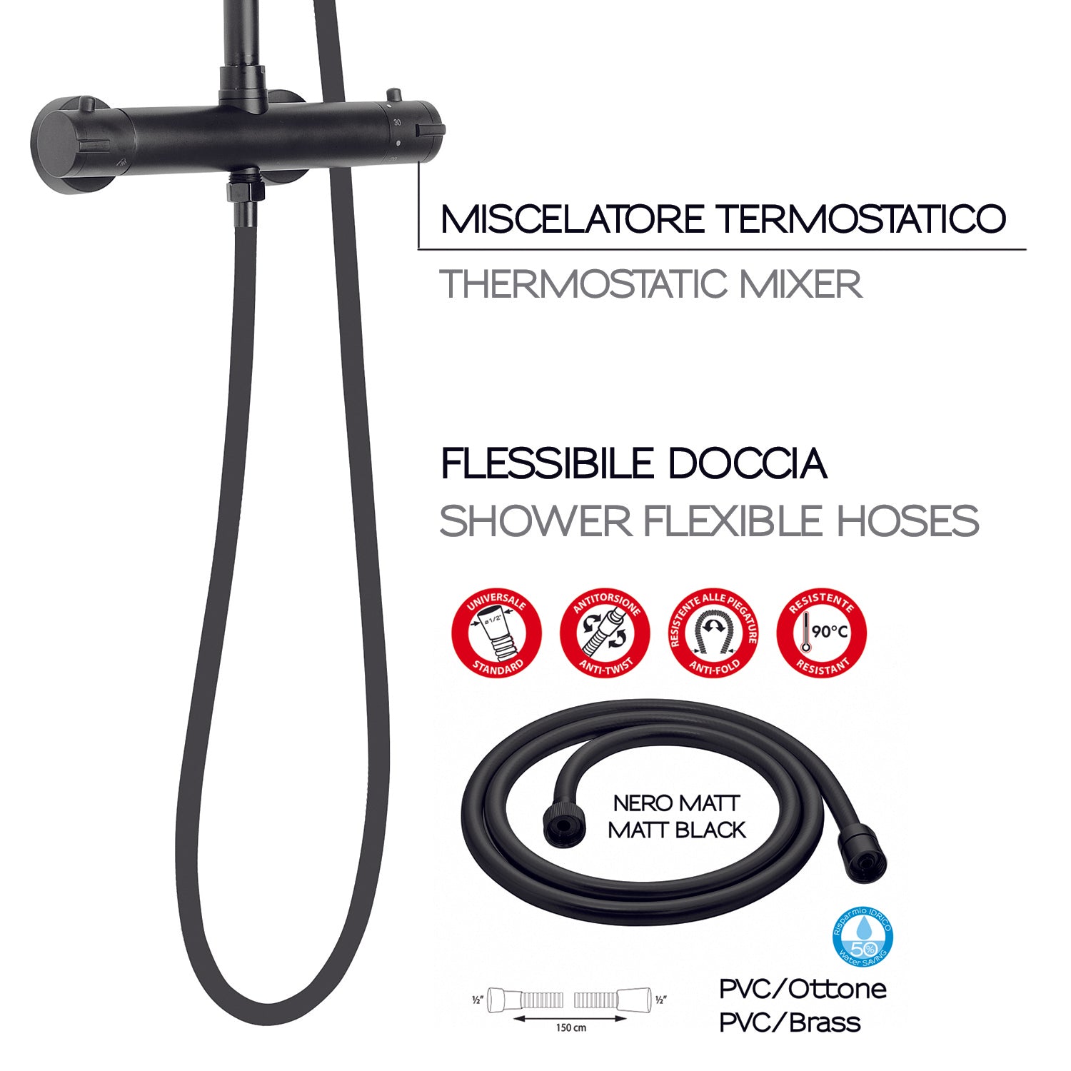  Colonna doccia estensibile