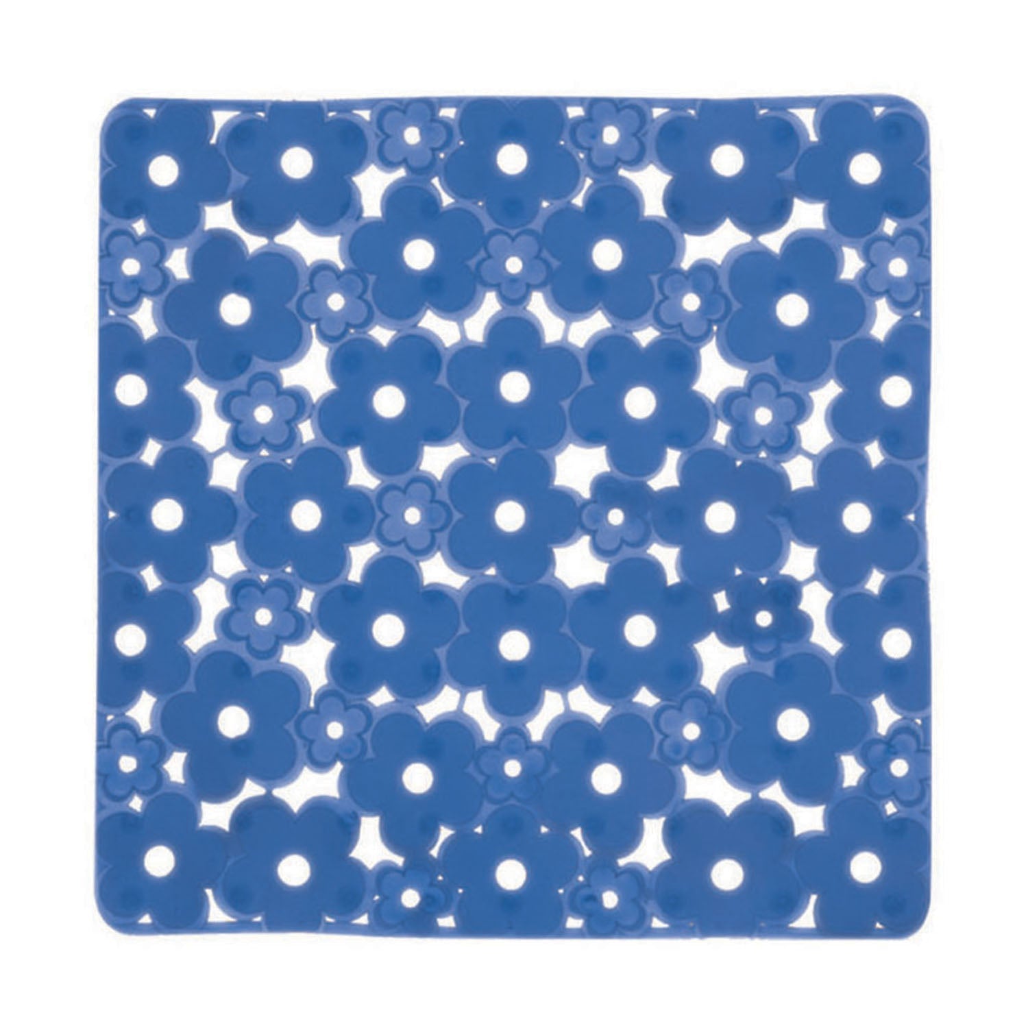 Tappeto antiscivolo doccia 53x53 in PVC modello Margherita di Gedy - Azzurro by CeramicStore | Lo specialista del tuo bagno