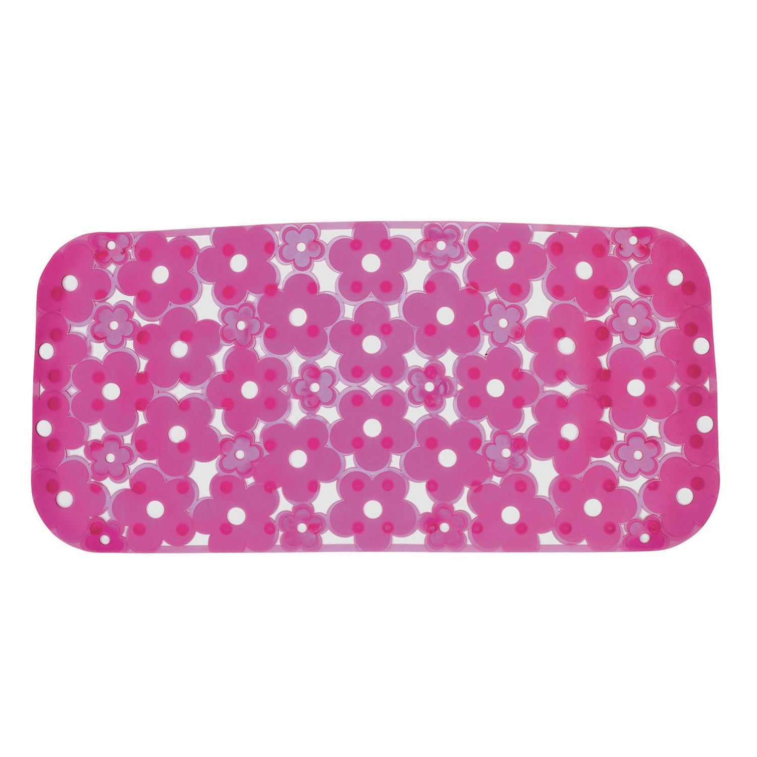 Tappeto antiscivolo vasca 73x35 in PVC modello Margherita di Gedy - Fucsia by CeramicStore | Lo specialista del tuo bagno