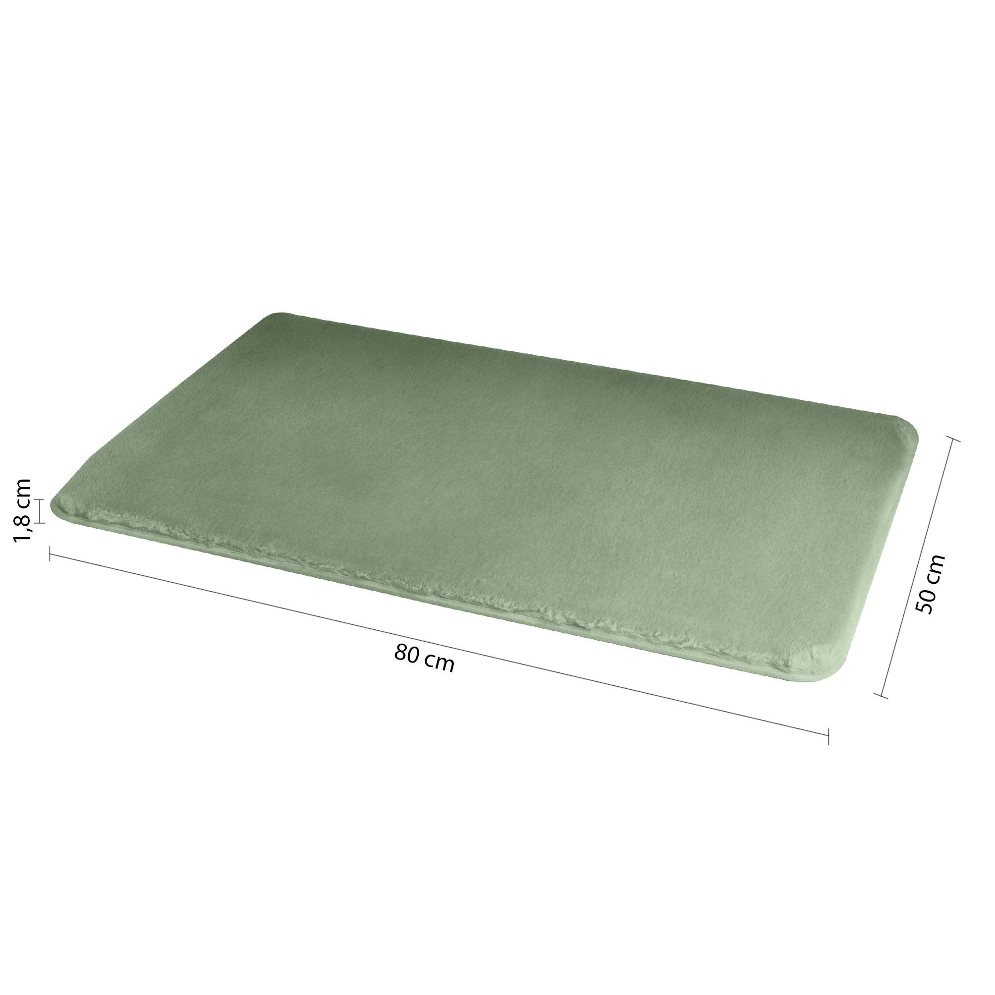  Tappeto bagno 50x80 cm modello Fuzzy di Gedy - Verde by CeramicStore | Lo specialista del tuo bagno